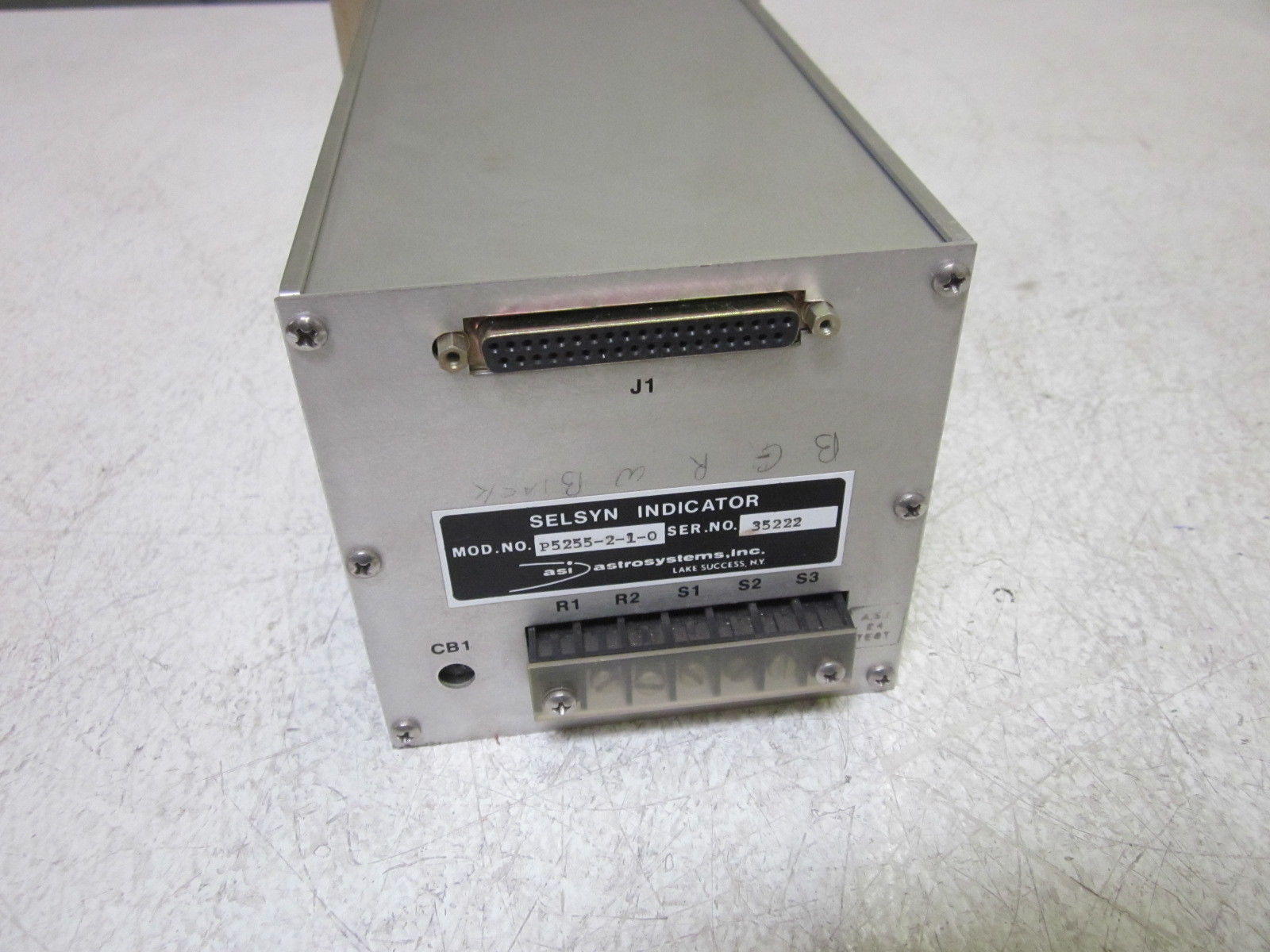 ASI ASTROSYSTEMS INC. P5255-2-1-0 SELSYN INDICATOR UNMP