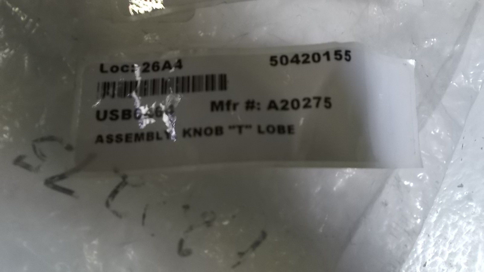 ASSEMBLY. KNOB "T" LOBE A20275 NSNP