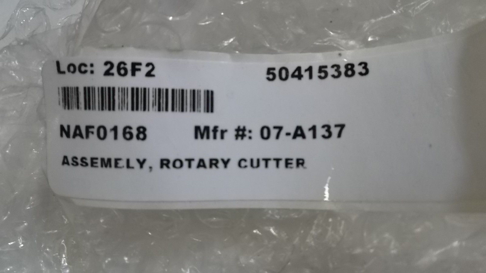 ASSEMBLY ROTARY CUTTER 07-A137 NSNP