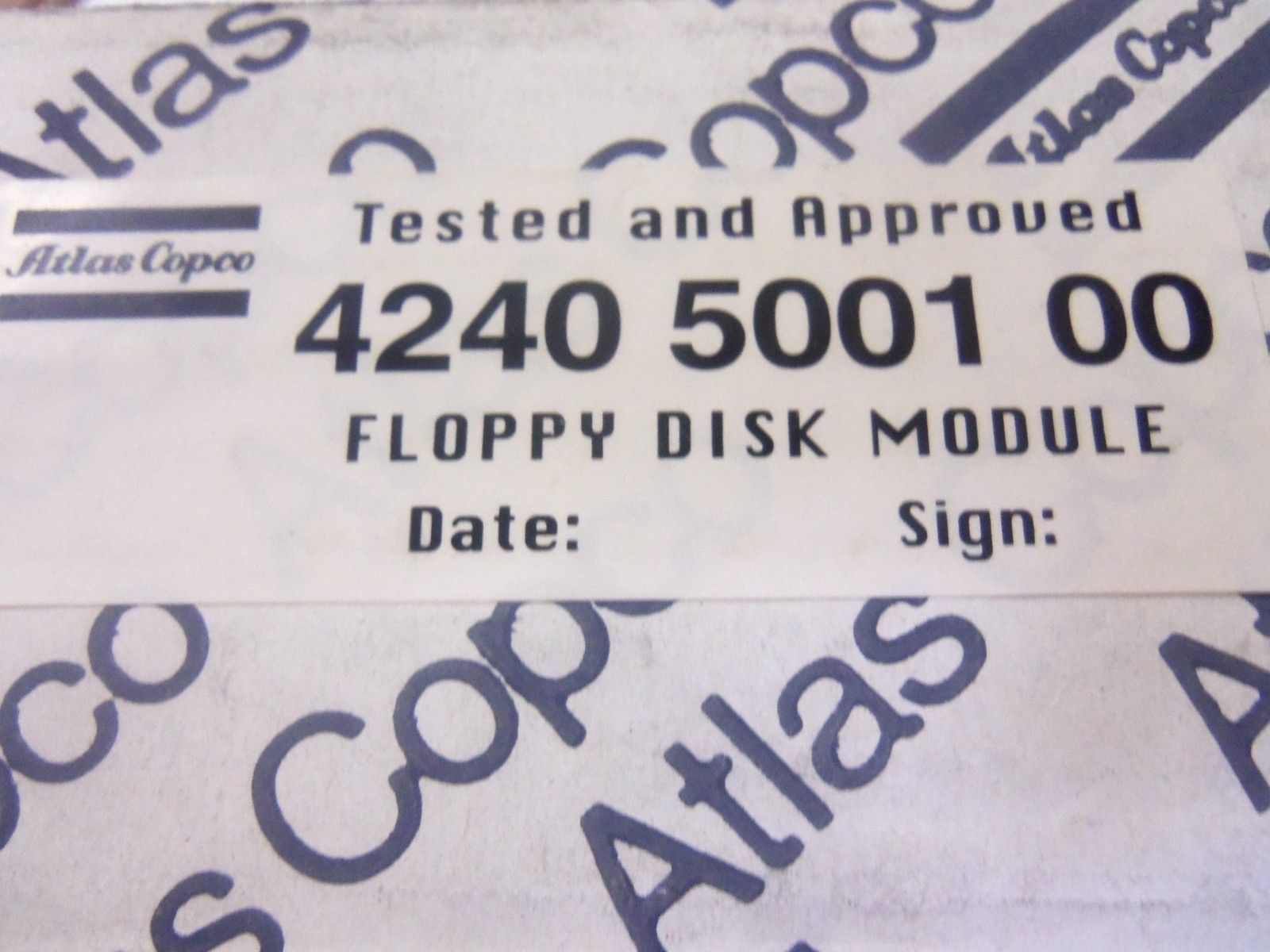 ATLAS COPCO 4240 5201 00 FLOPPY DISK MODULE NSMP