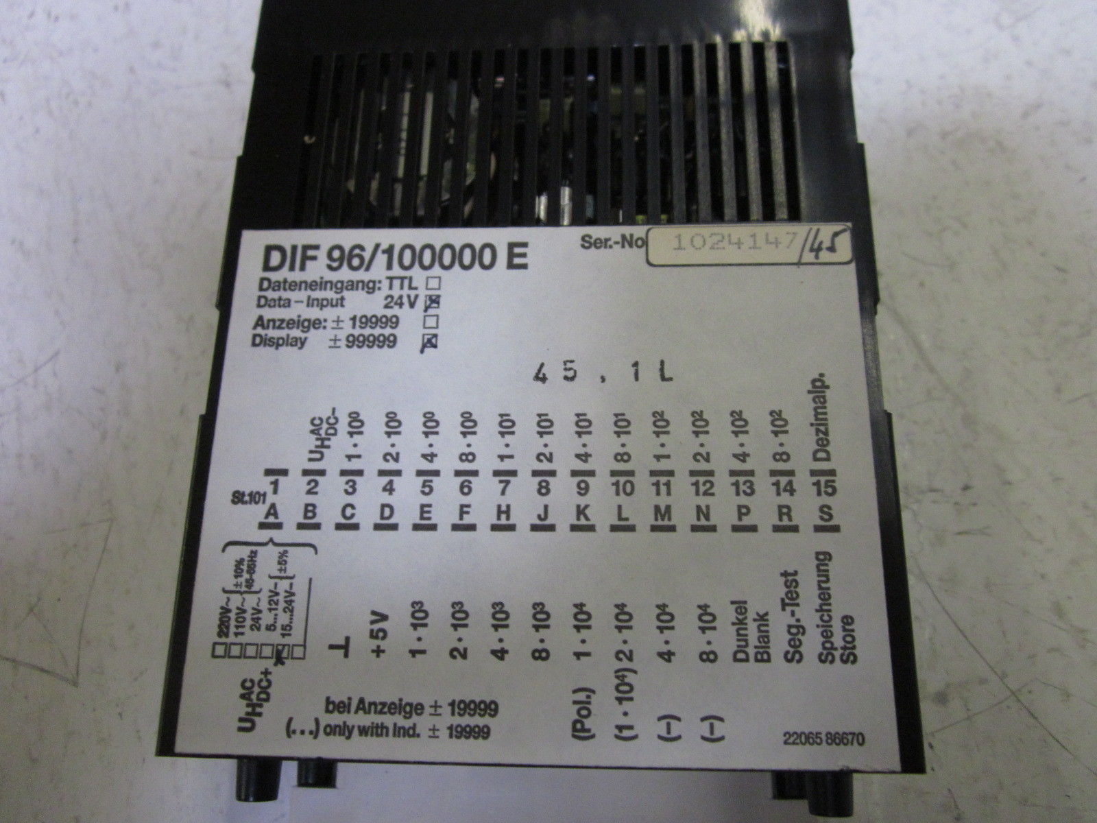 AUFTRAG DIF96/100000E CONTROLLER NSMP