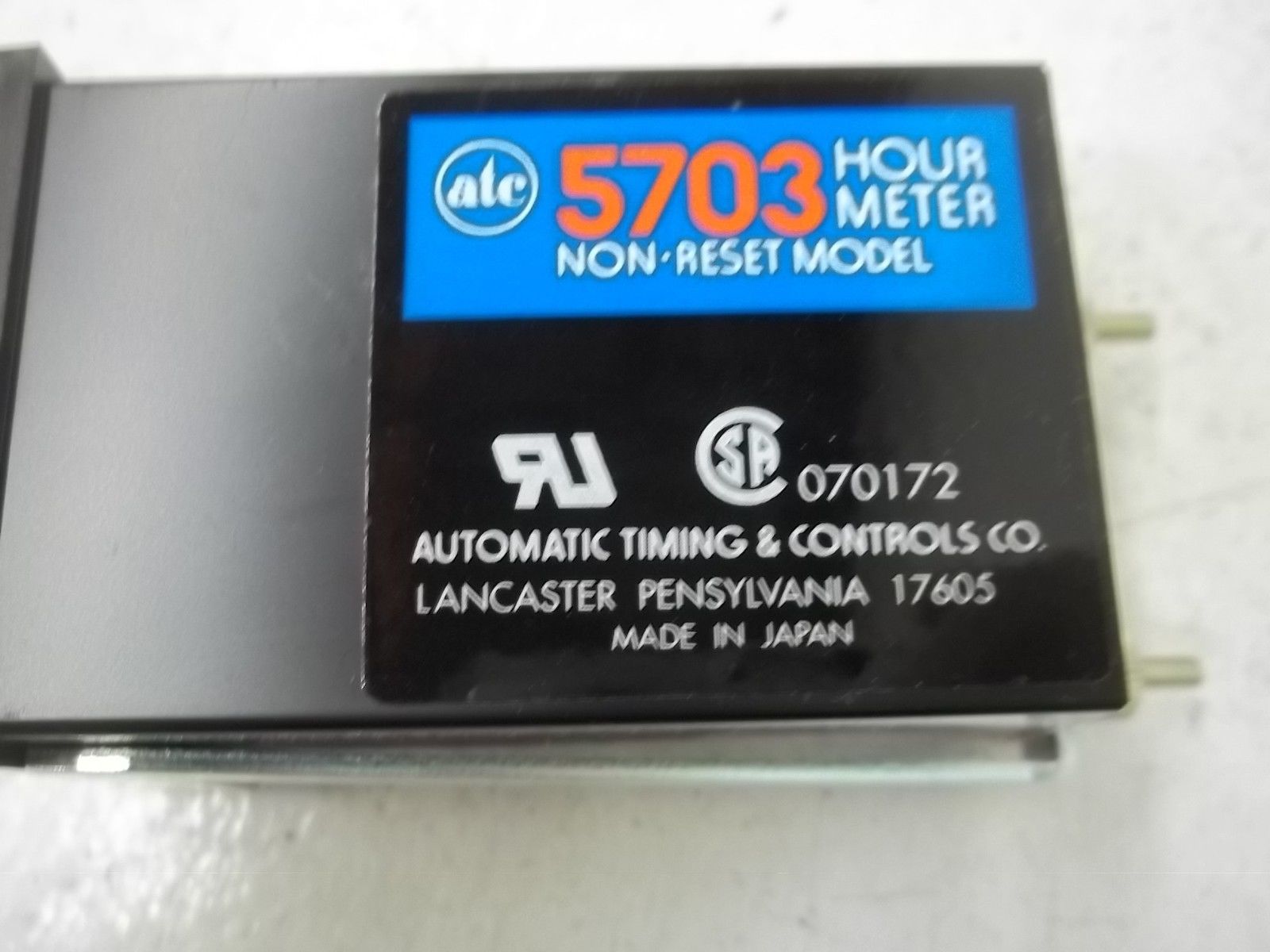 AUTOMATIC TIMING & CONTROLS CO. 3-5703B102Q00XX HOUR METER NSMP