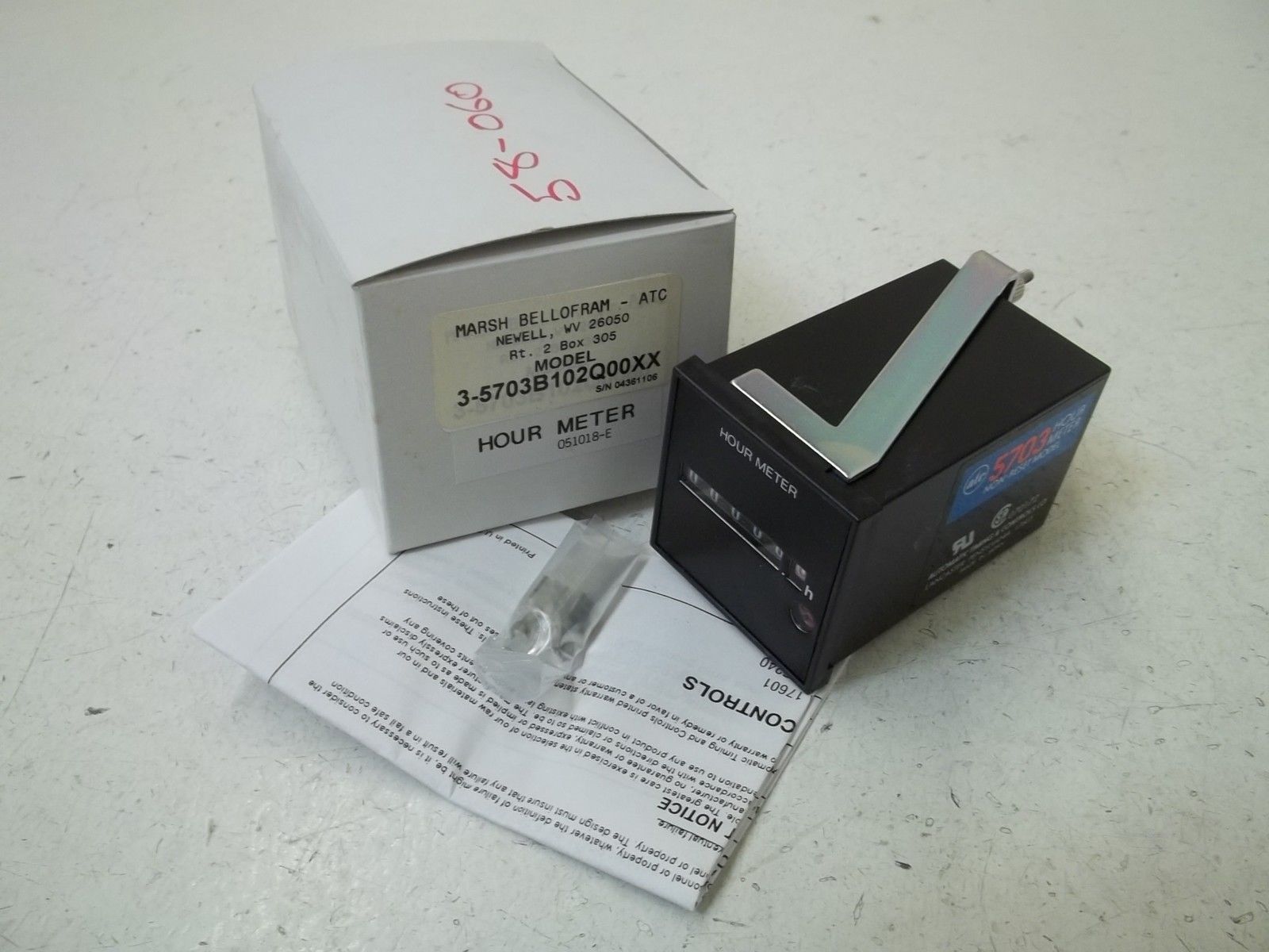 AUTOMATIC TIMING & CONTROLS CO. 3-5703B102Q00XX HOUR METER NSMP