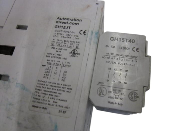 AUTOMATION DIRECT GH15JT / GH15T40 120V UNMP