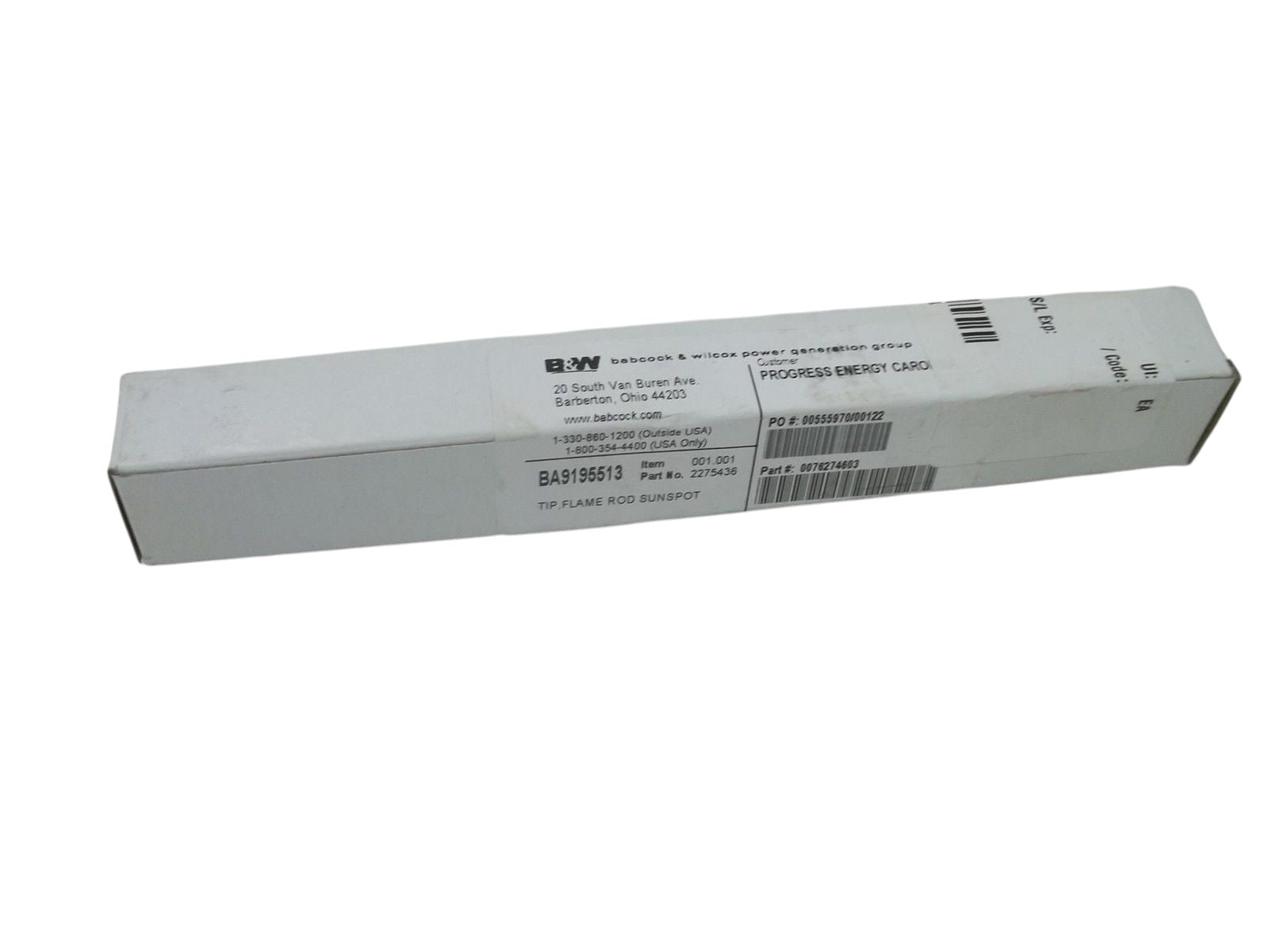 BABCOK & WILCOX 2275436 TIP, FLAM ROD SUNSPOT NSMP