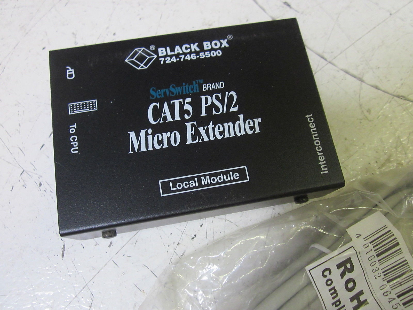 BACKBOX SERVSWITCH ACU1007A CAT5 PS/2 EXTENDER (AS PICTURED) NSNP