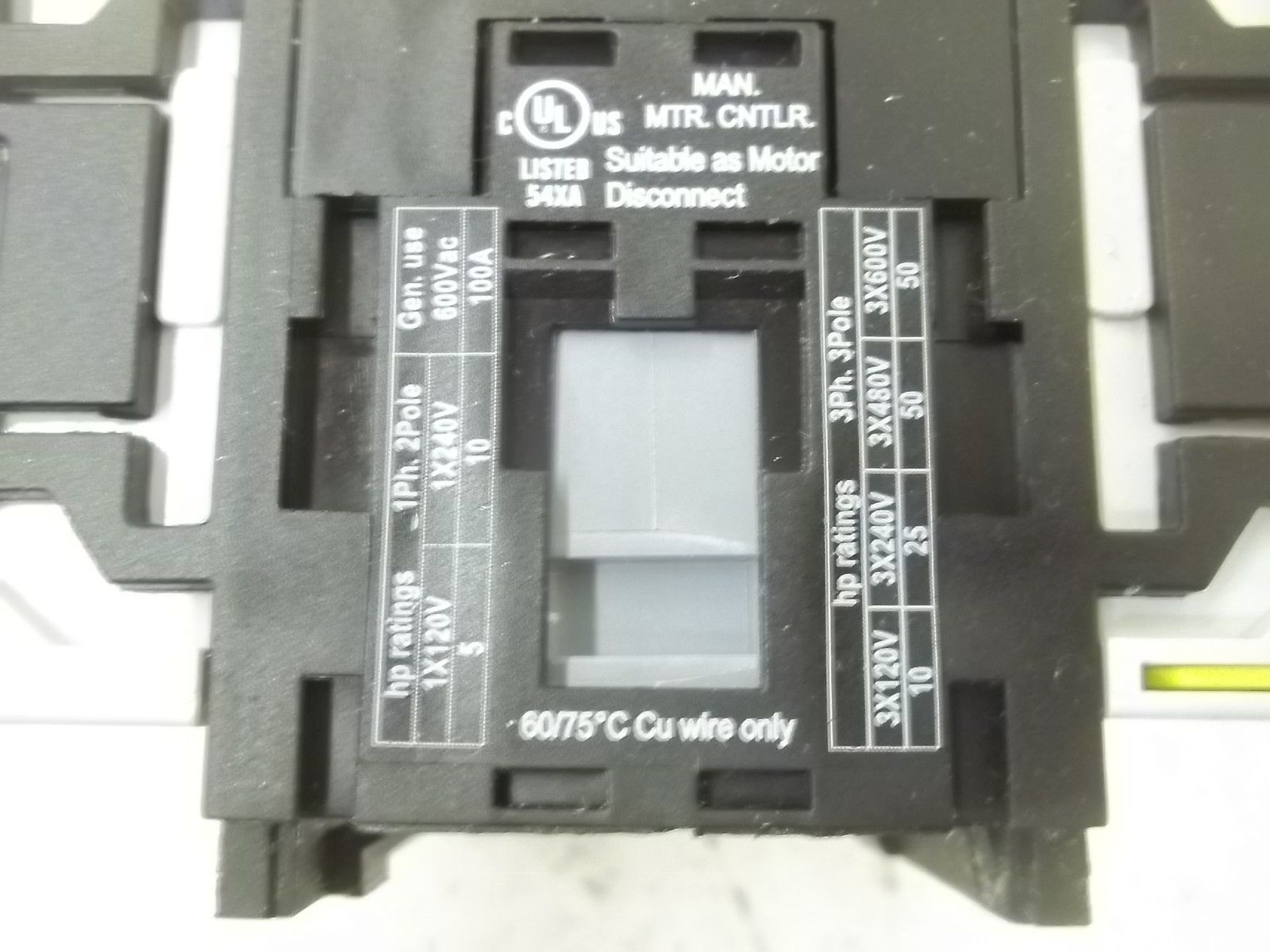 BACO 222 169 SWITCH DISCONNECTOR (AS PICTURED MISSING HANDLE) NSMP