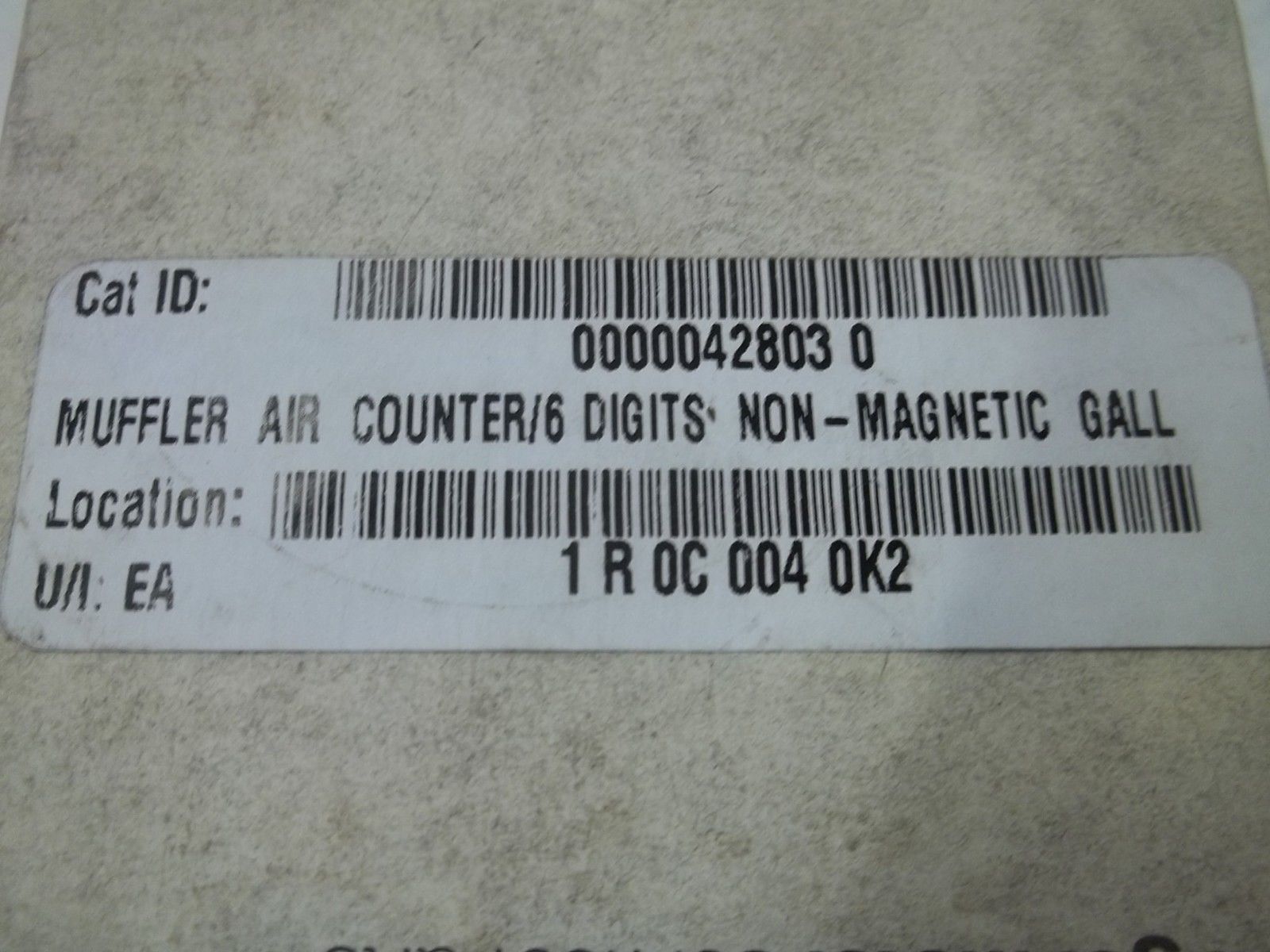 BADGER METER 0000428030 MUFFLER AIR COUNTER/6-DIGITS NSMP