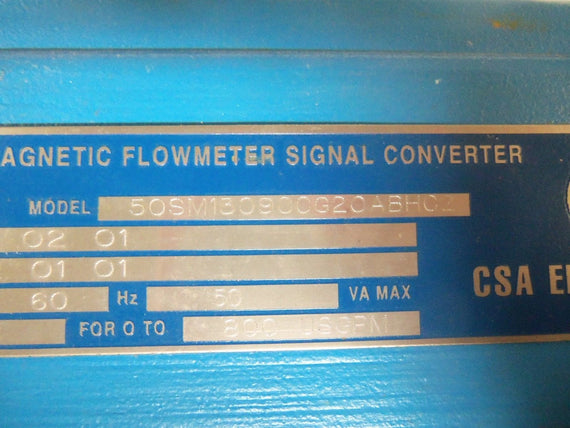 BAILEY 50SM1309CCG20ABHC2 MAGNETIC FLOWMETER TRANSMITTER SIGNAL CONVERTER UNMP