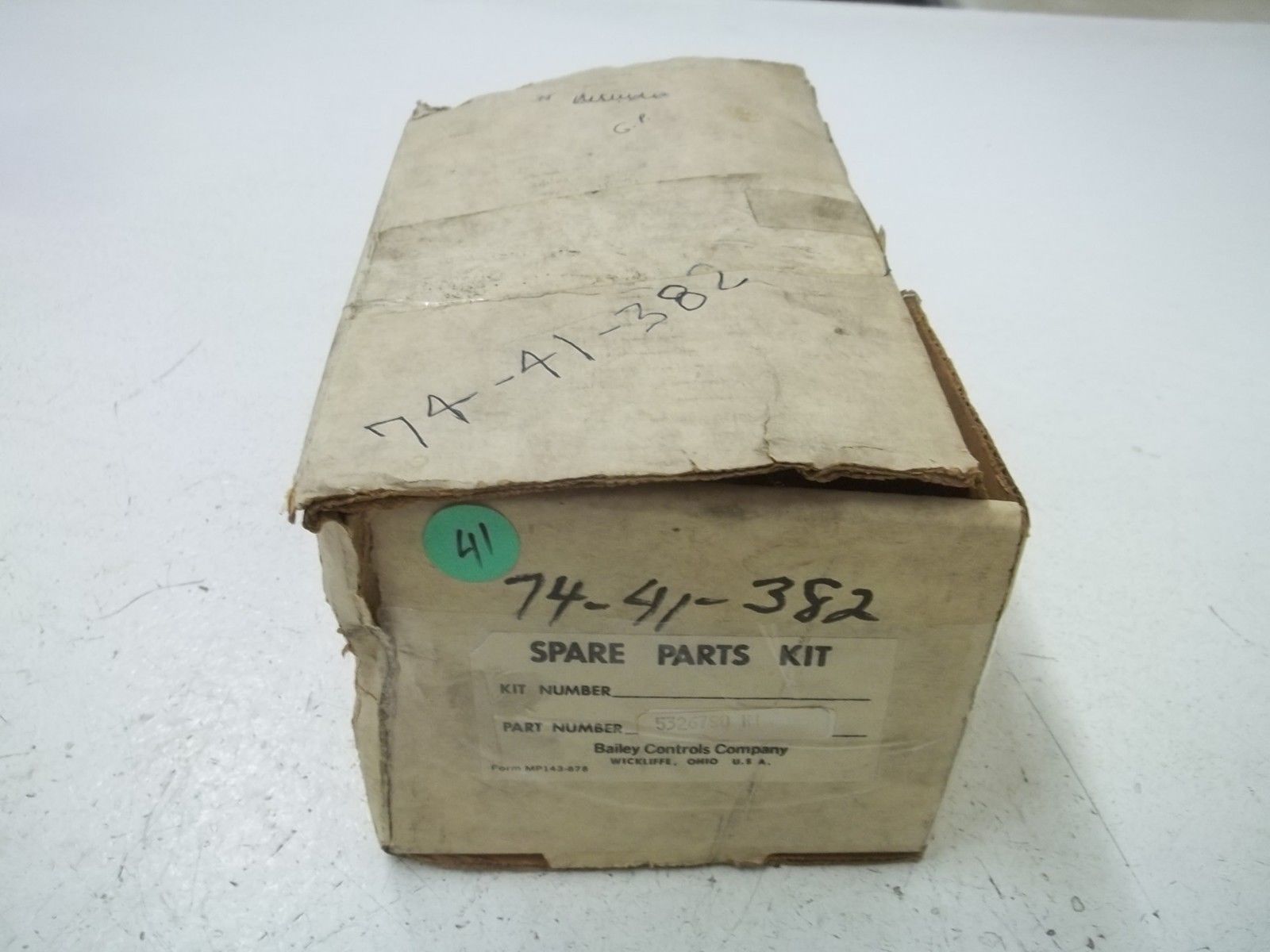 BAILEY 5326790 K1 SPARE PARTS KIT *USED*