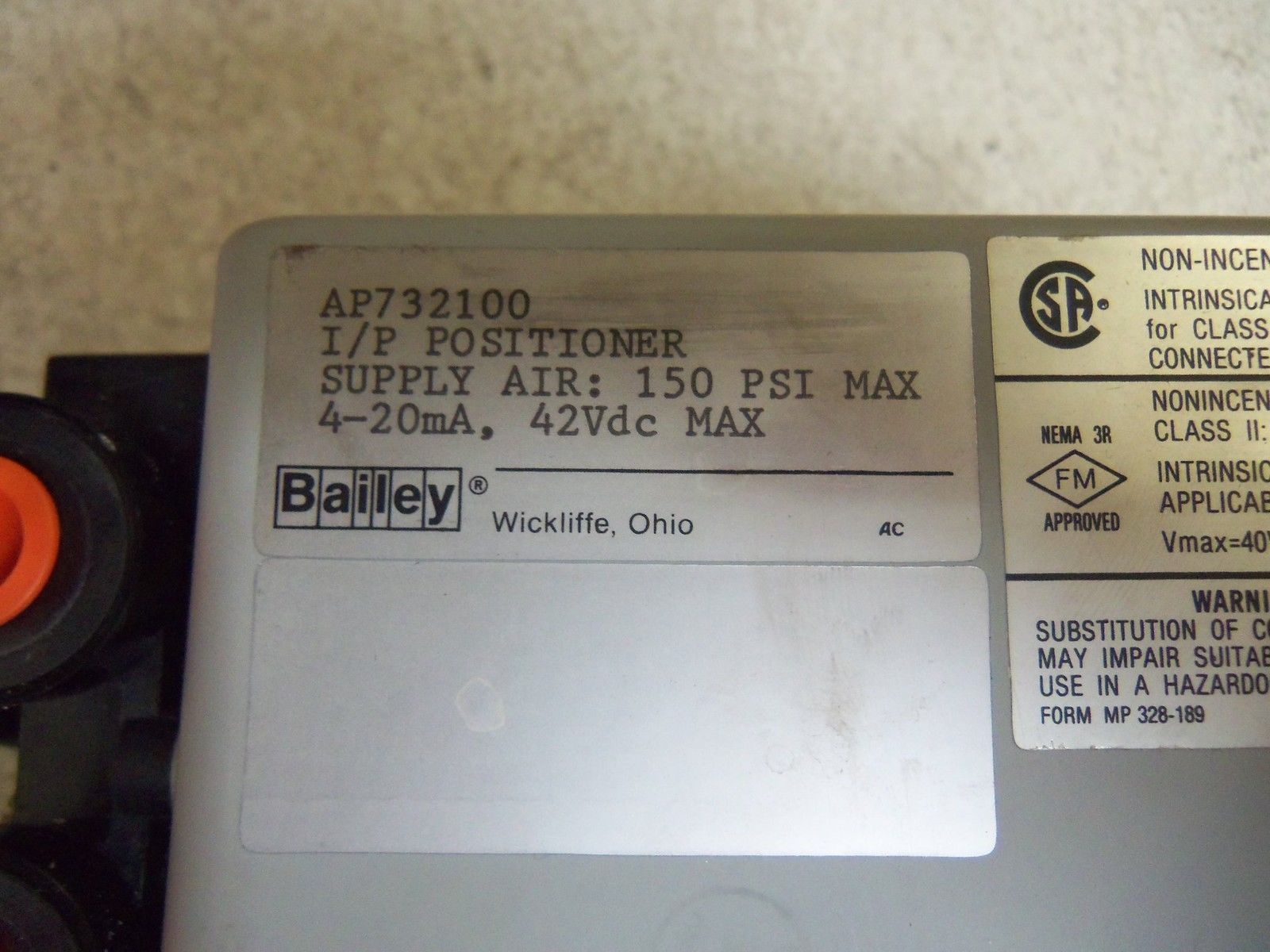 BAILEY AP732100 VALVE POSITION *NEW IN BOX*