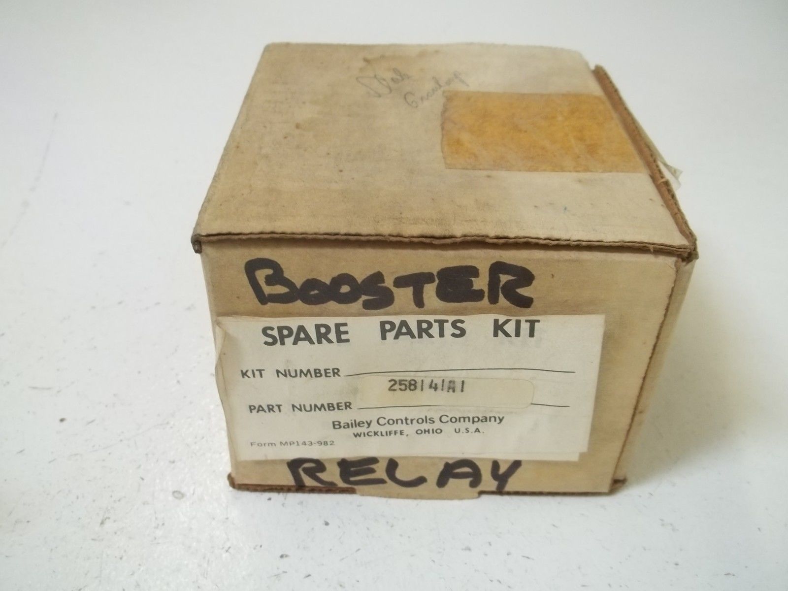 BAILEY CONTROLS 258141A1 SPARE PARTS KIT *USED*