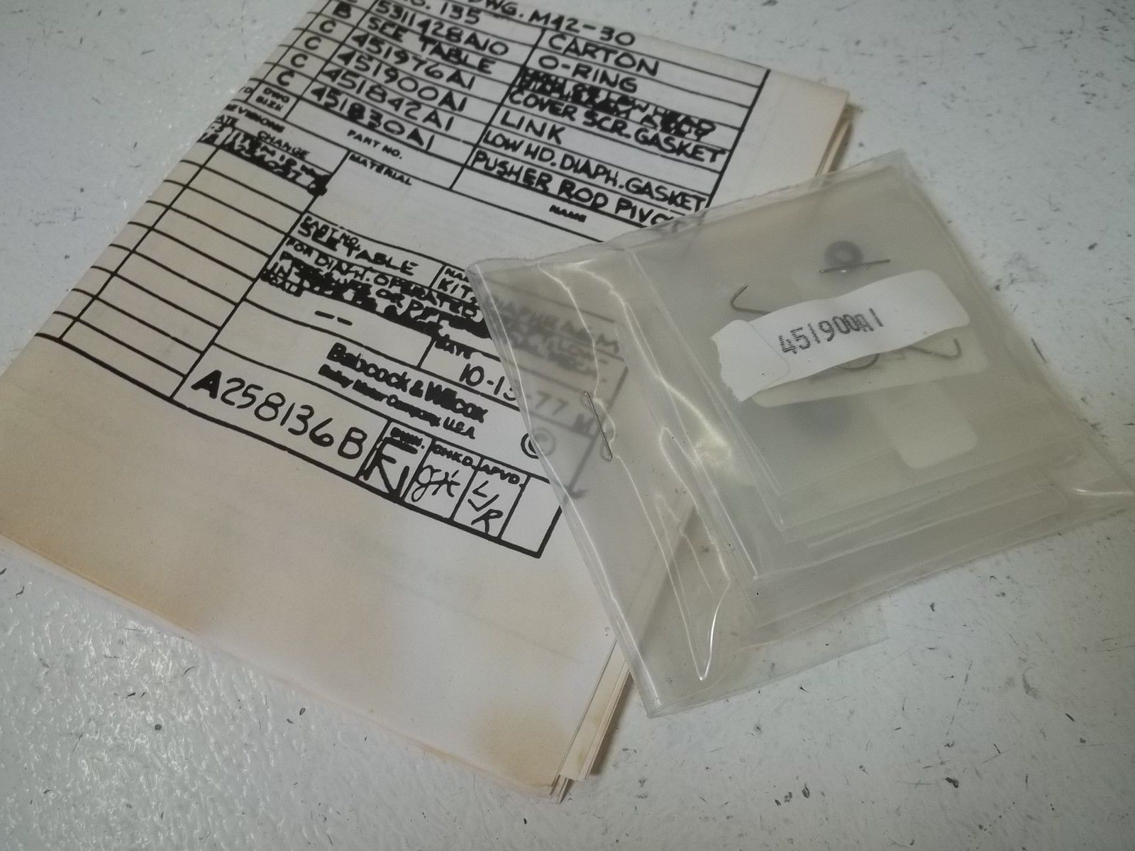BAILEY CONTROLS 25836A1 SPARE PARTS KIT *NEW IN BOX*