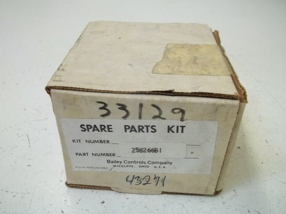BAILEY CONTROLS COMPANY 258266B1 SPARE PARTS KIT *NEW IN BOX*