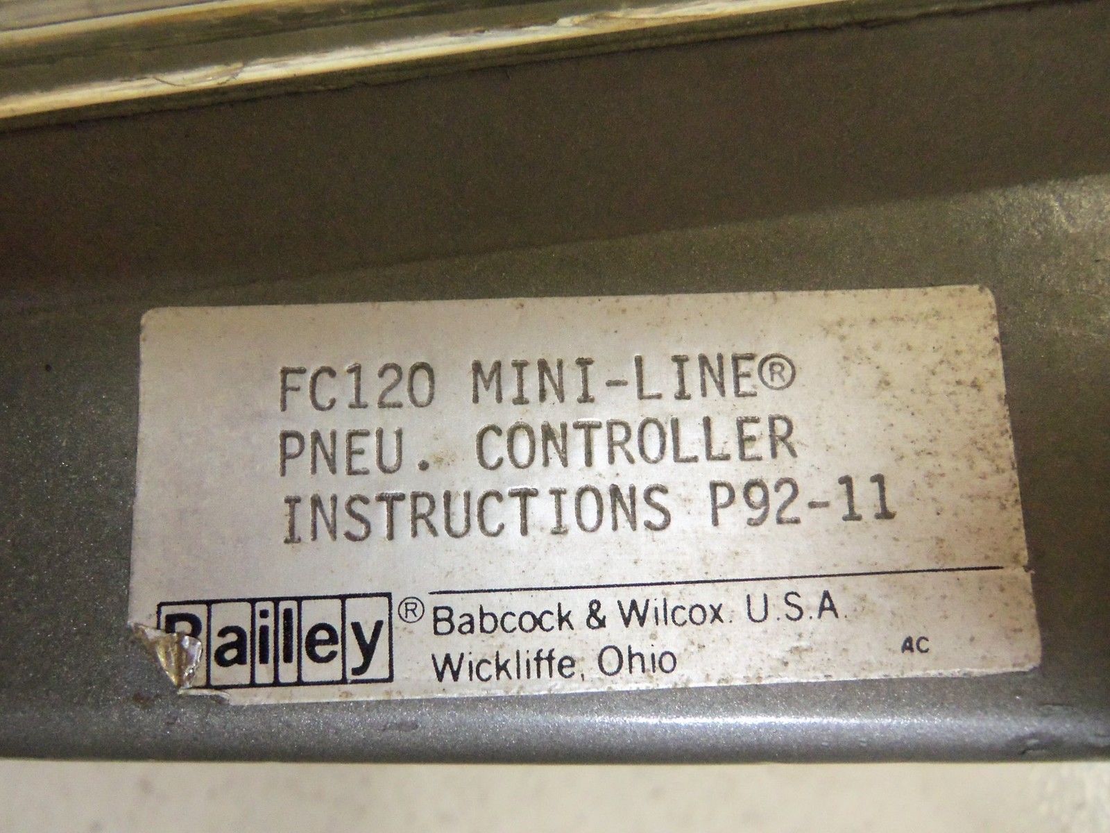 BAILEY FC120 CONTROLLER UNMP