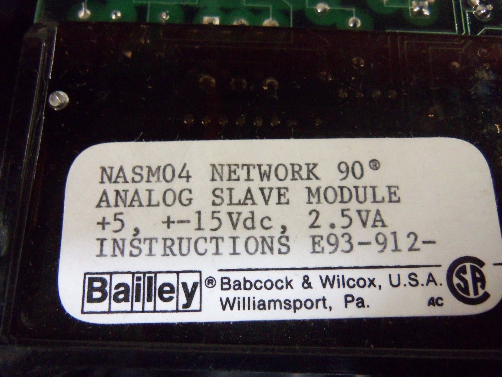 BAILEY NASM04 MODULE ANALOG INPUT NSMP