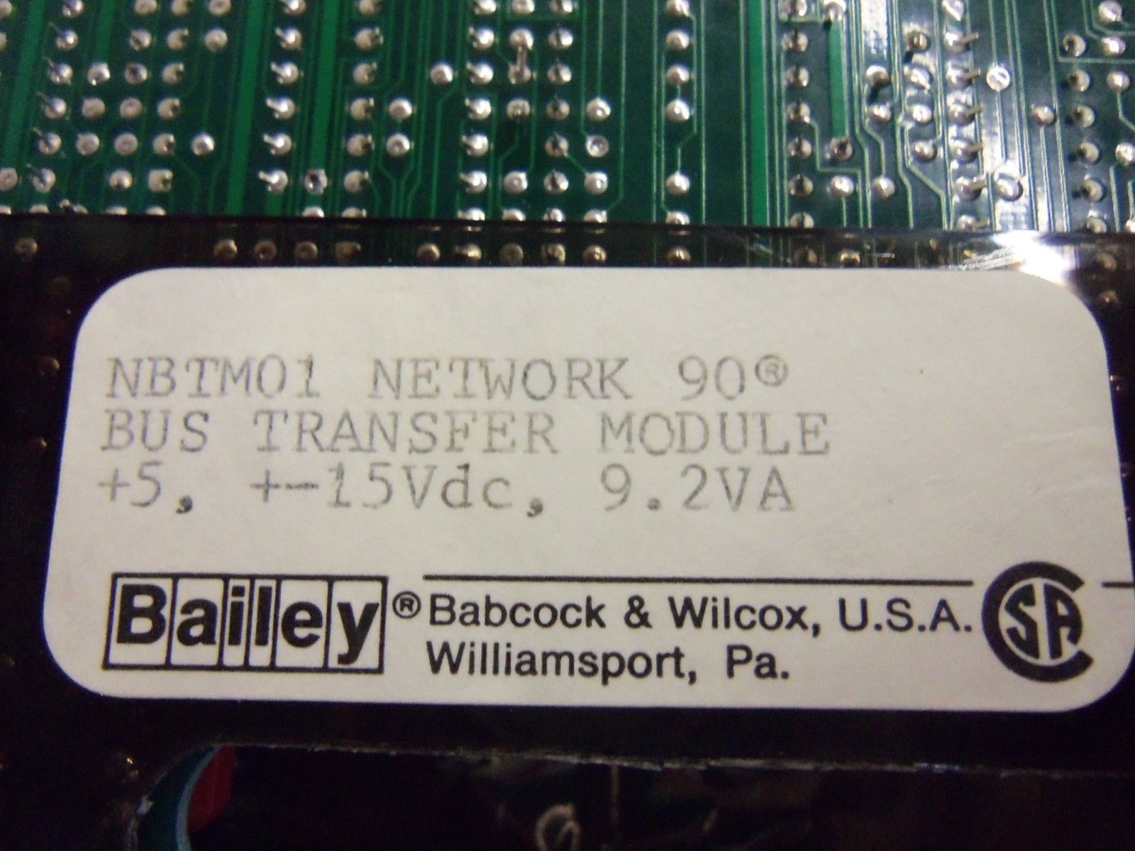 BAILEY NBTM01 MODULE BUS TRANSACTION NSMP