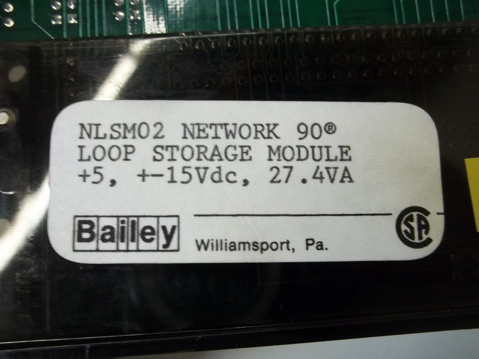 BAILEY NLSM02 LOOP STORAGE MODULE +5,+-15VDC, 27.4VA UNMP