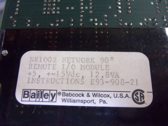 BAILEY NRI002 REMOTE I/O *USED*
