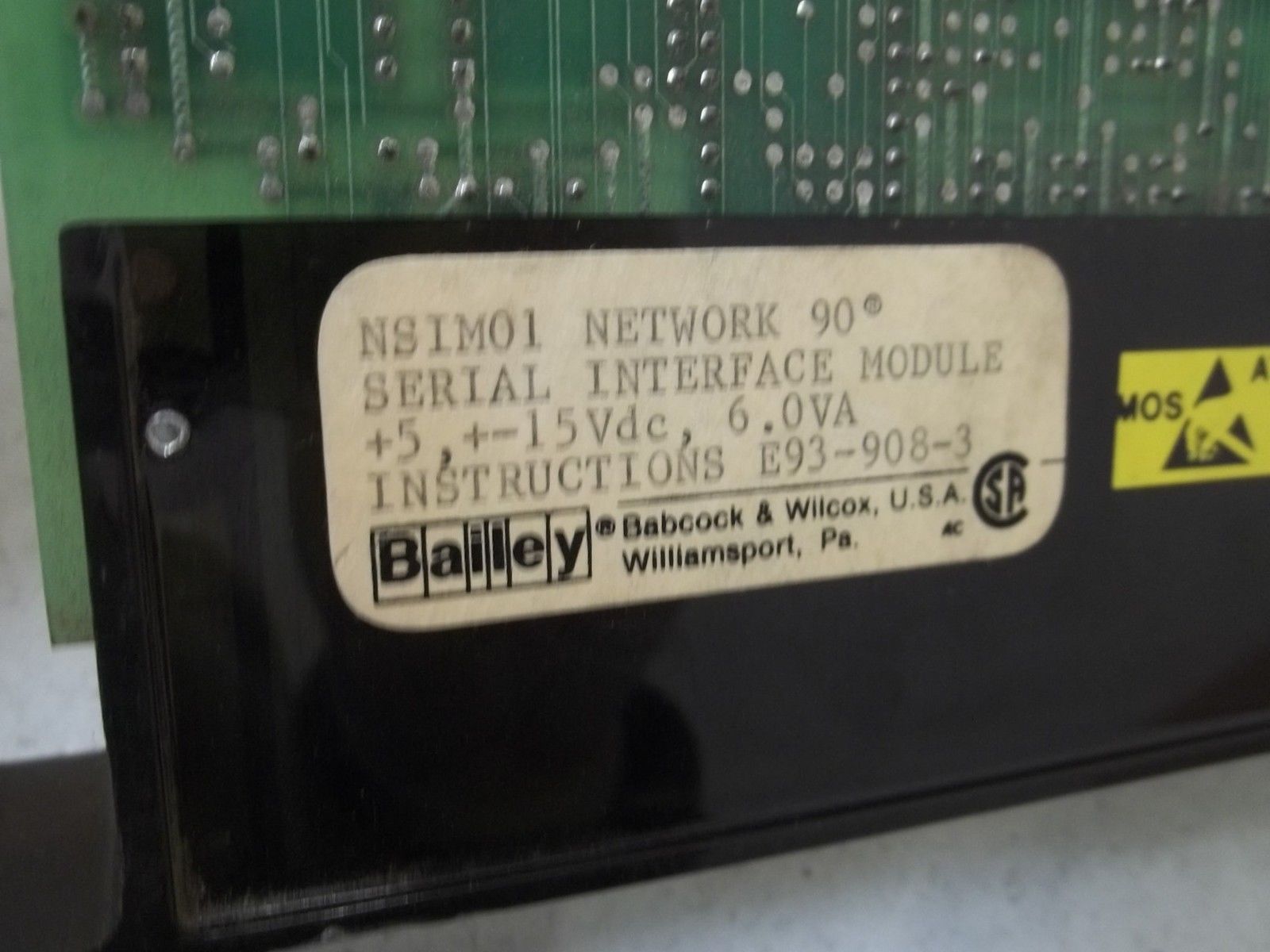 BAILEY NSIM01 SERIAL INTERFACE MODULE UNMP