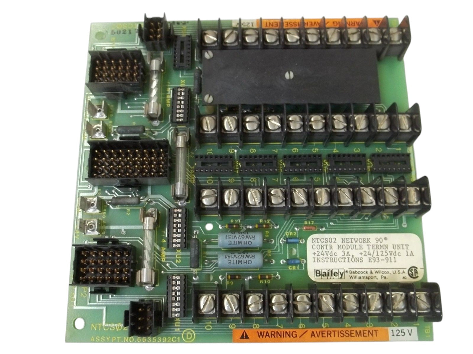 BAILEY NTCS02 CONTROL MODULE TERMINAL UNIT UNMP