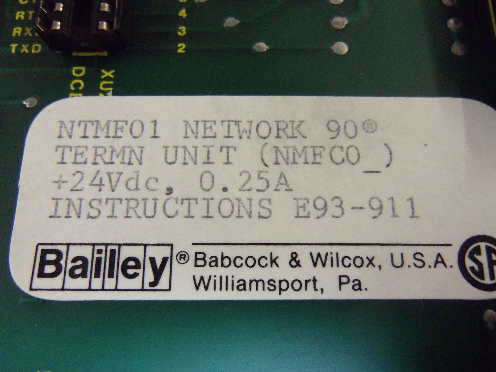 BAILEY NTMF01 TERMINATION MODULE NSMP