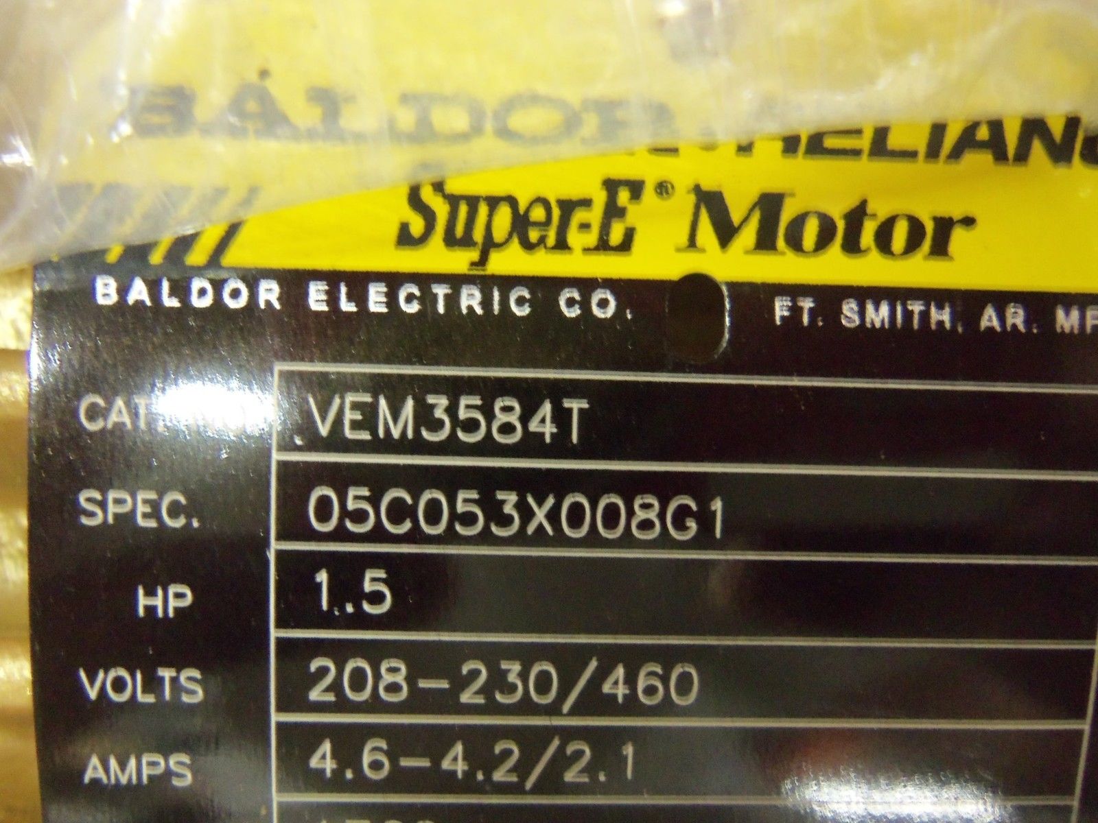 BALDOR VEM3584T NSMP