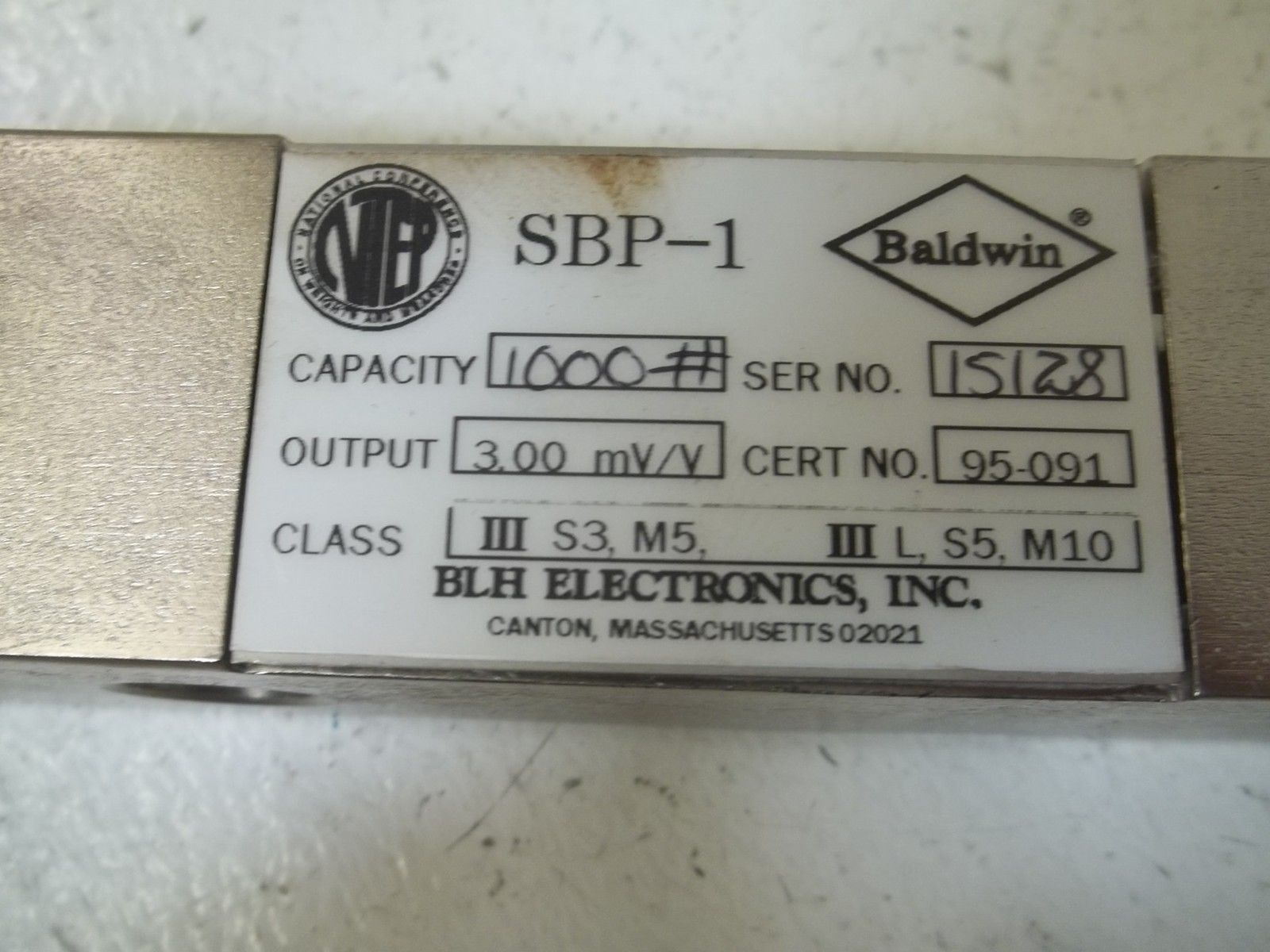 BALDWIN SBP-1 LOAD CELL UNMP