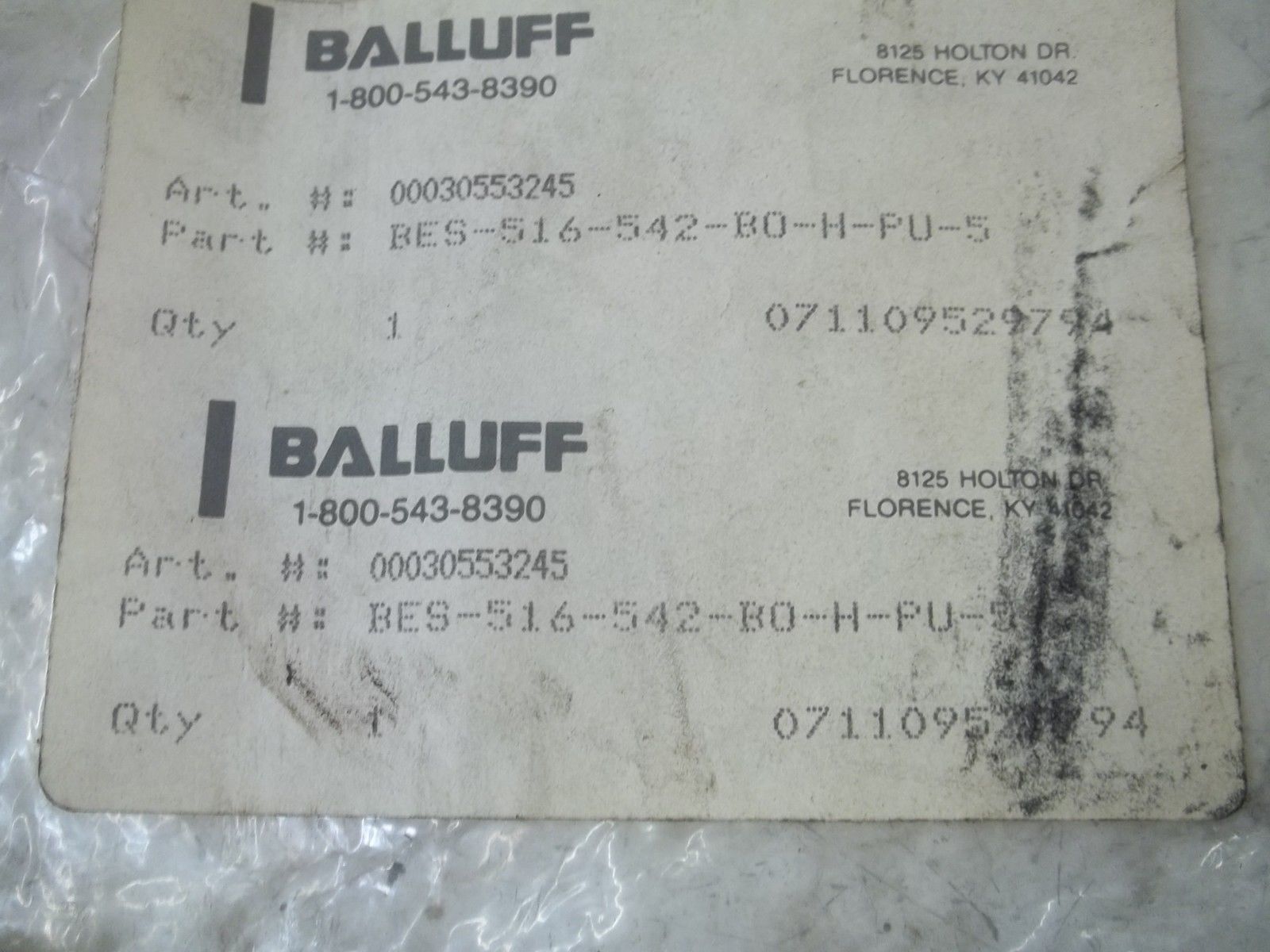 BALLUFF BES516-542-BO-H-PU-5 PROXIMITY SWITCH NSMP