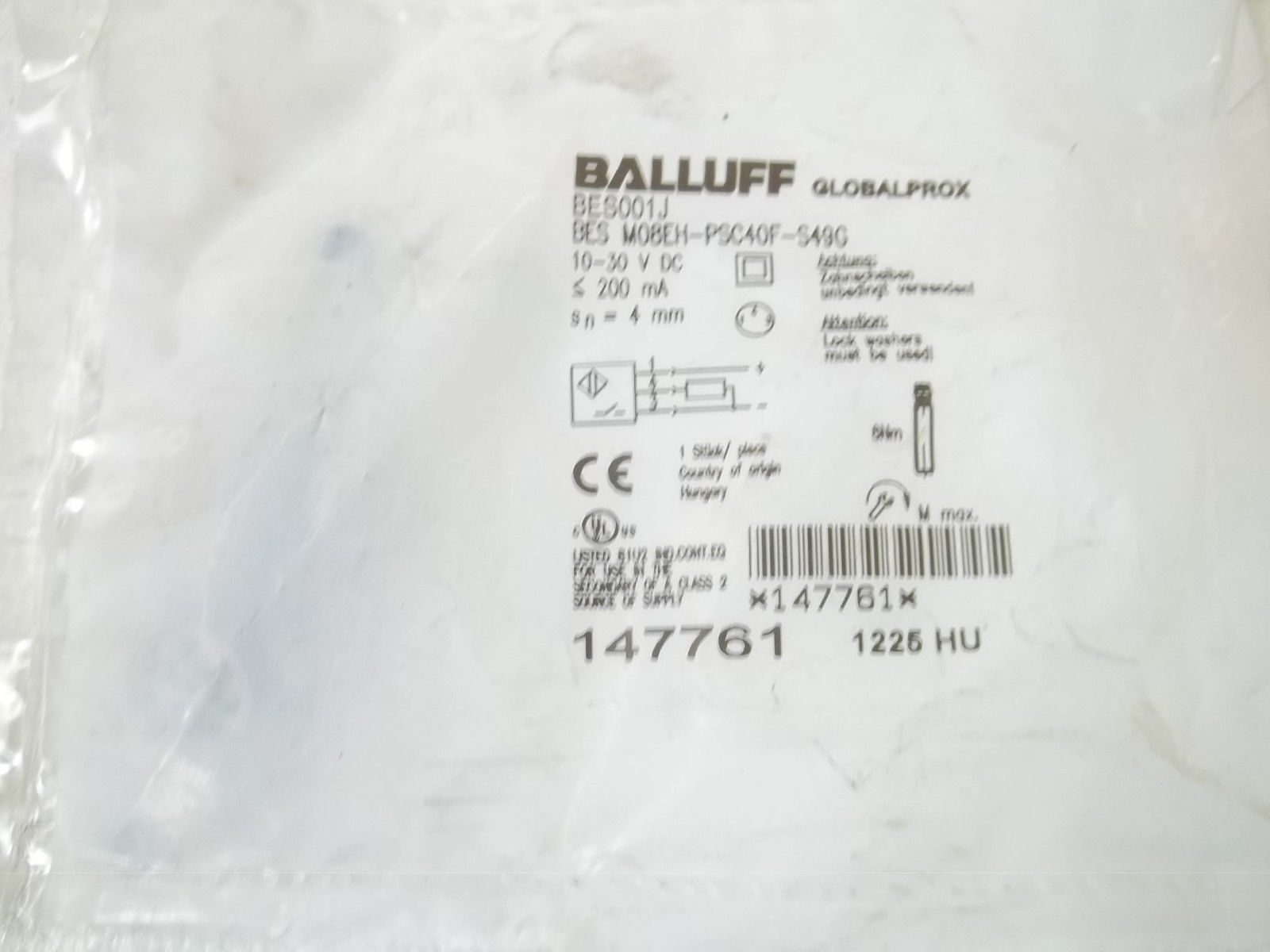 BALLUFF BESM08EH-PSC40F-S49G PHOTOELECTRIC SENSOR NSMP