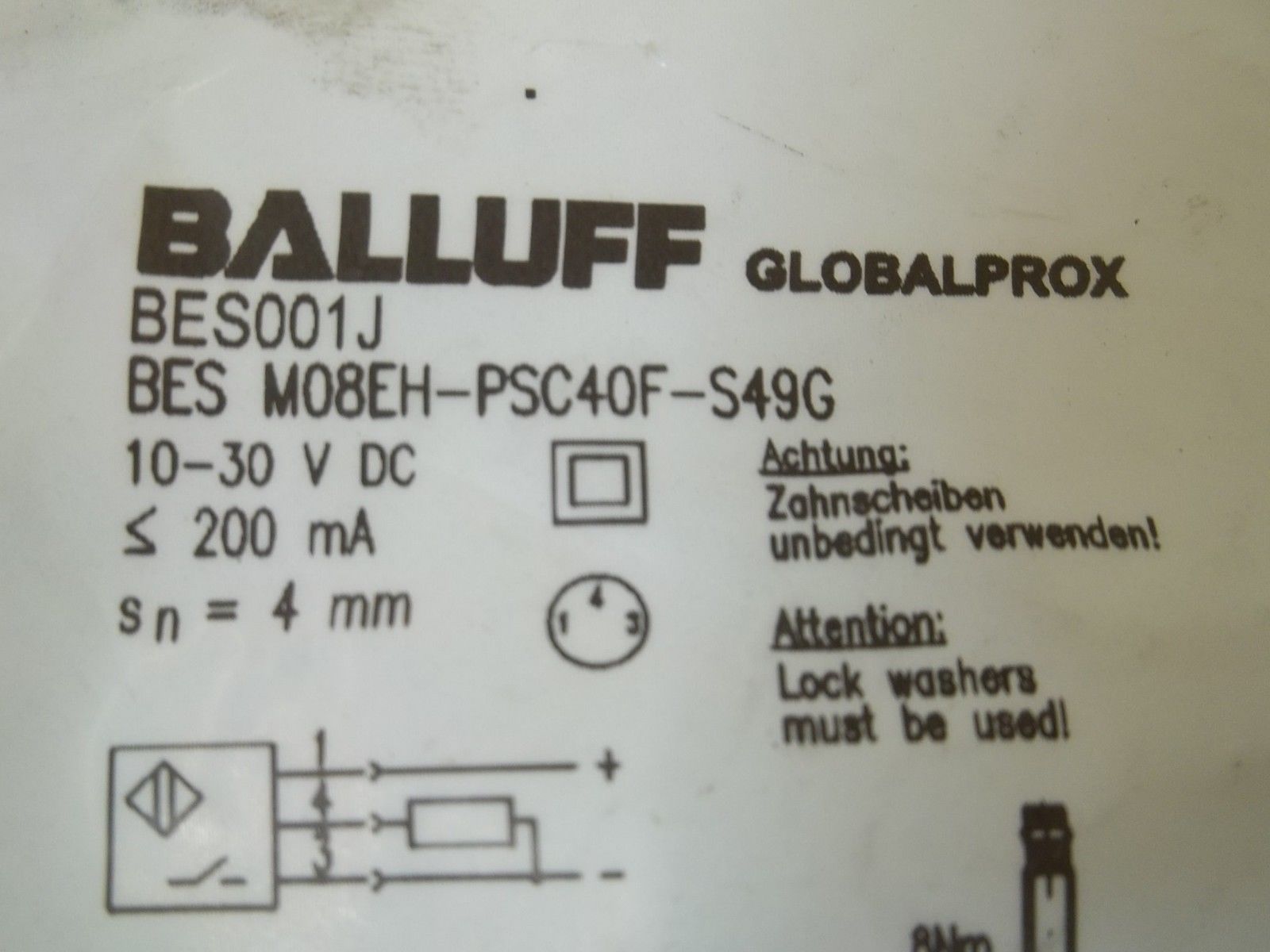 BALLUFF BESM08EH-PSC40F-S49G PHOTOELECTRIC SENSOR NSMP