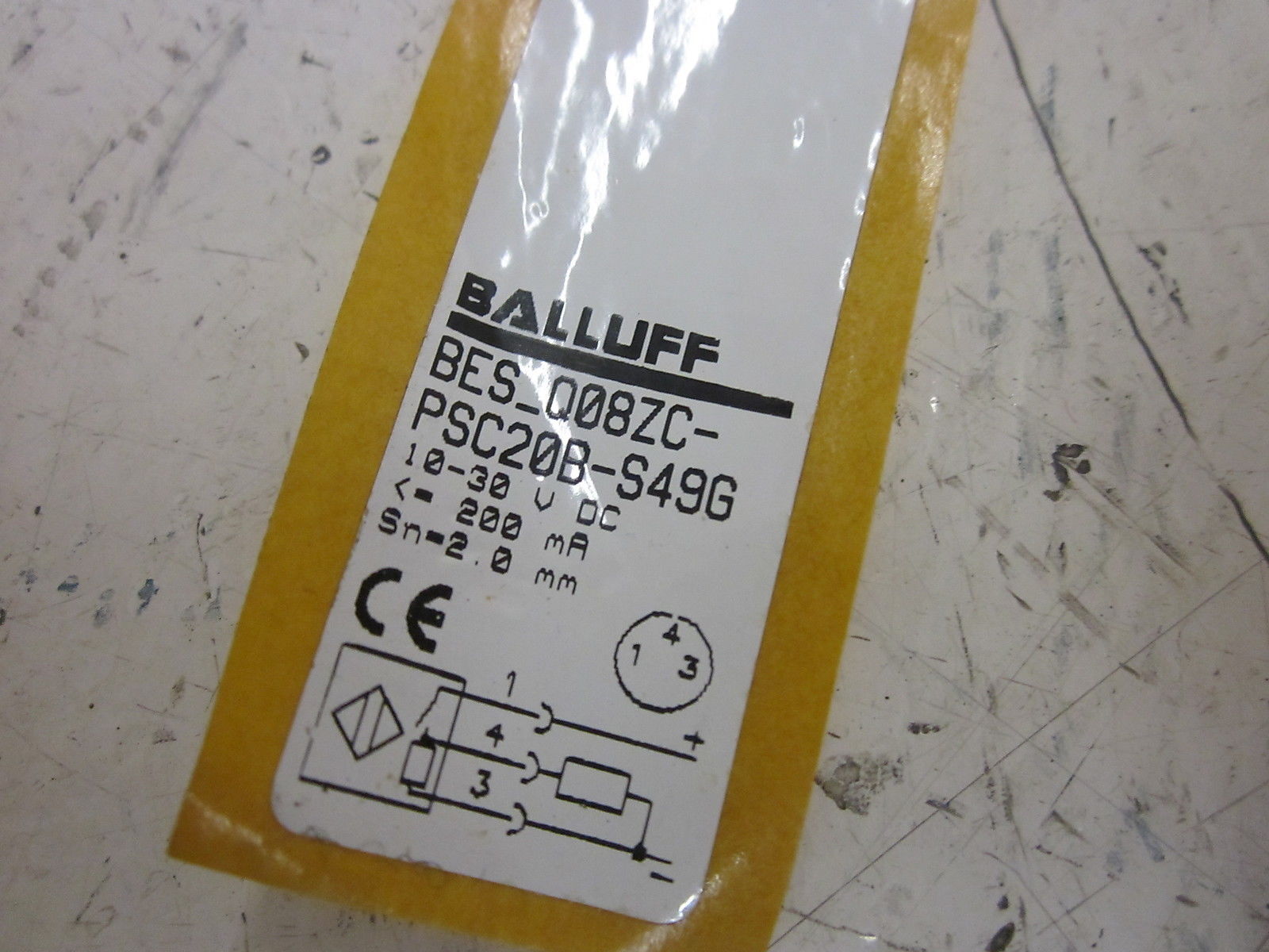 BALLUFF BES Q08ZC-PSC20B-S49G INDUCTIVE SENSOR 10-30VDC NSMP
