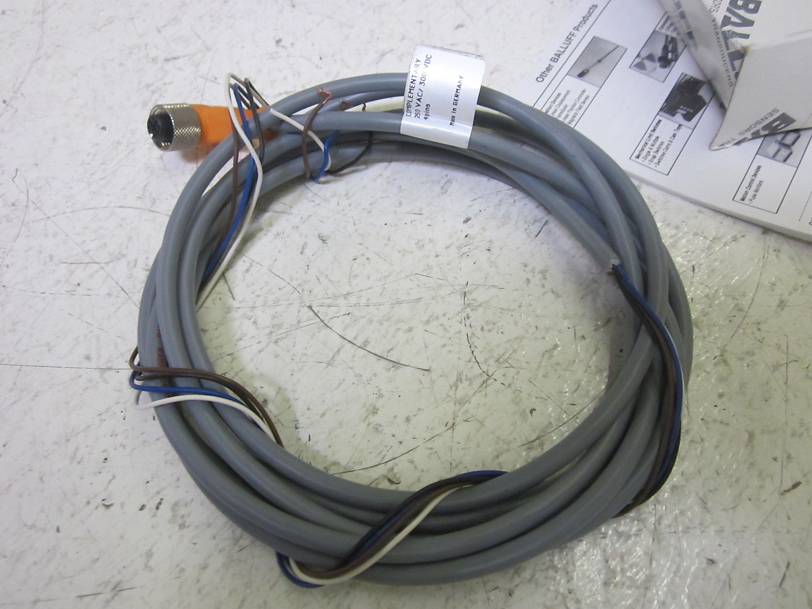 BALLUFF BKS-S20-3-03 CABLE 250VAC UNMP