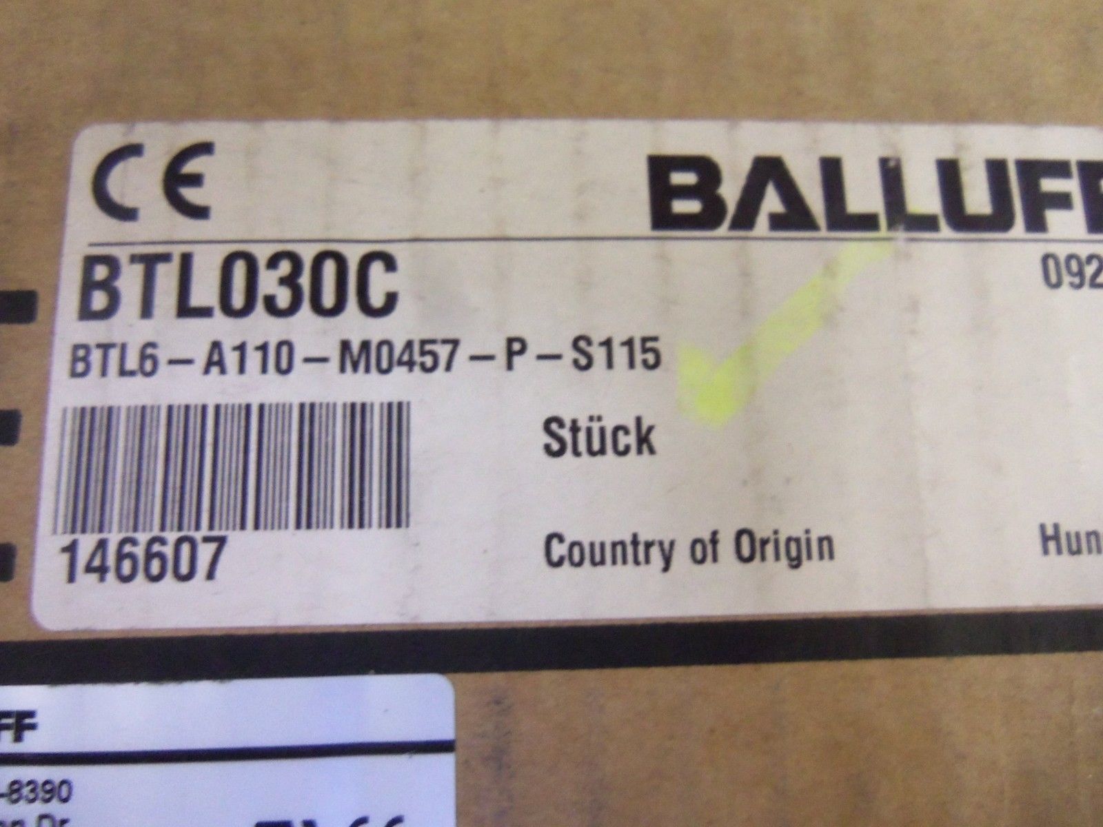 BALLUFF BTL6-A110-M0457-P-S115 TRANSDUCER NSMP