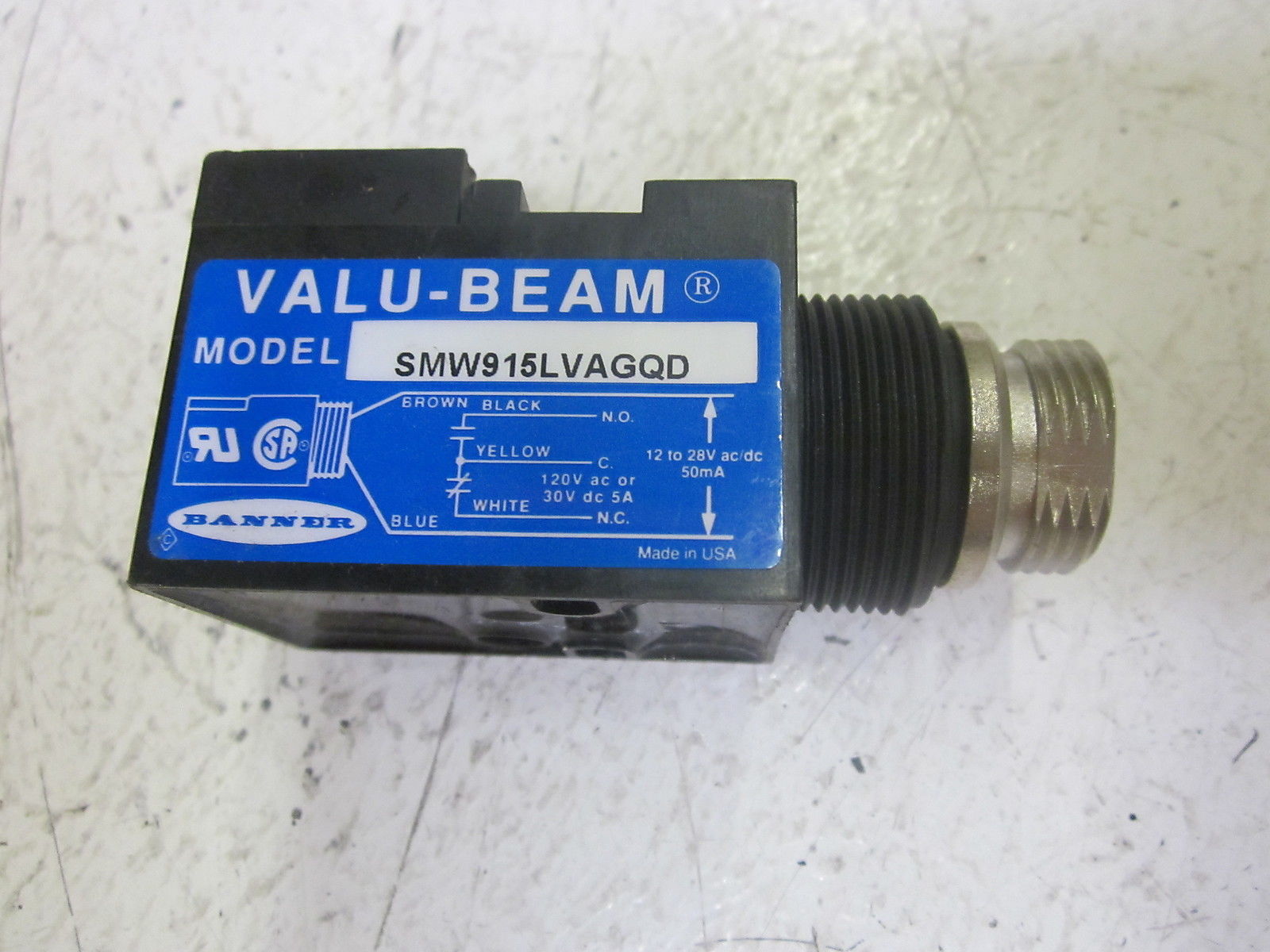 BANNER ENGINEERING VALU-BEAM SMW915LVAGQD 12-28V UNMP