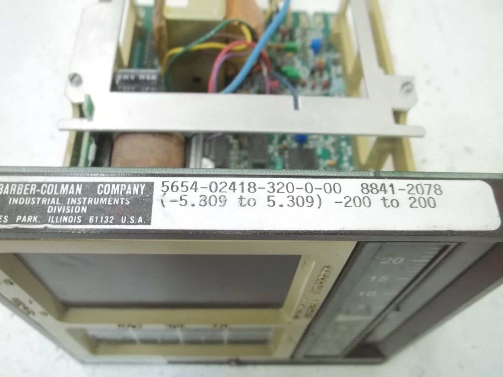 BARBER-COLMAN 5654-02418-320-0-00 (MISSING COVER)TEMP. CONTROLLER  UNMP