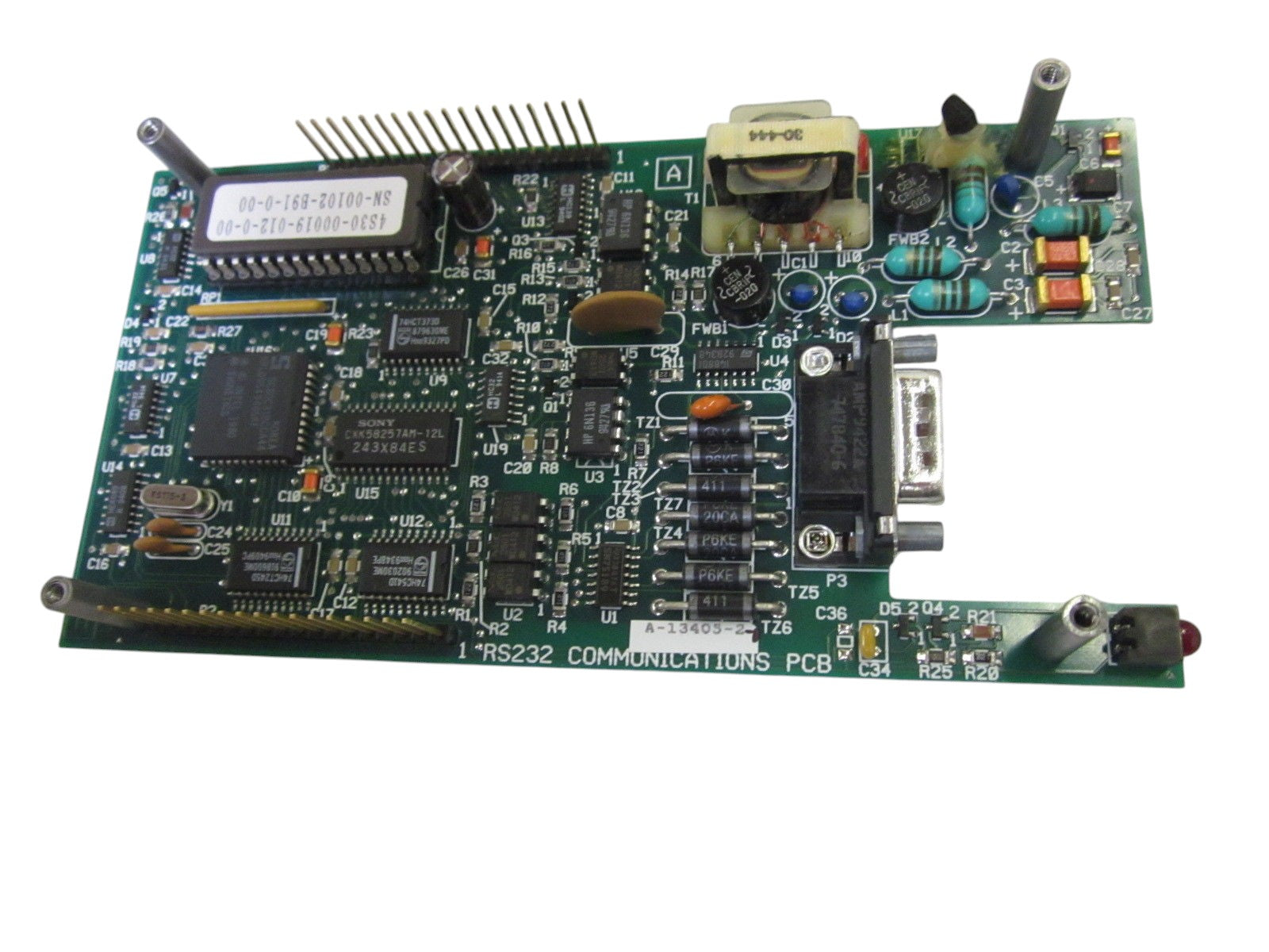 BARBER-COLMAN A-6005  RS232 COMMUNICATION PCB BOARD UNMP