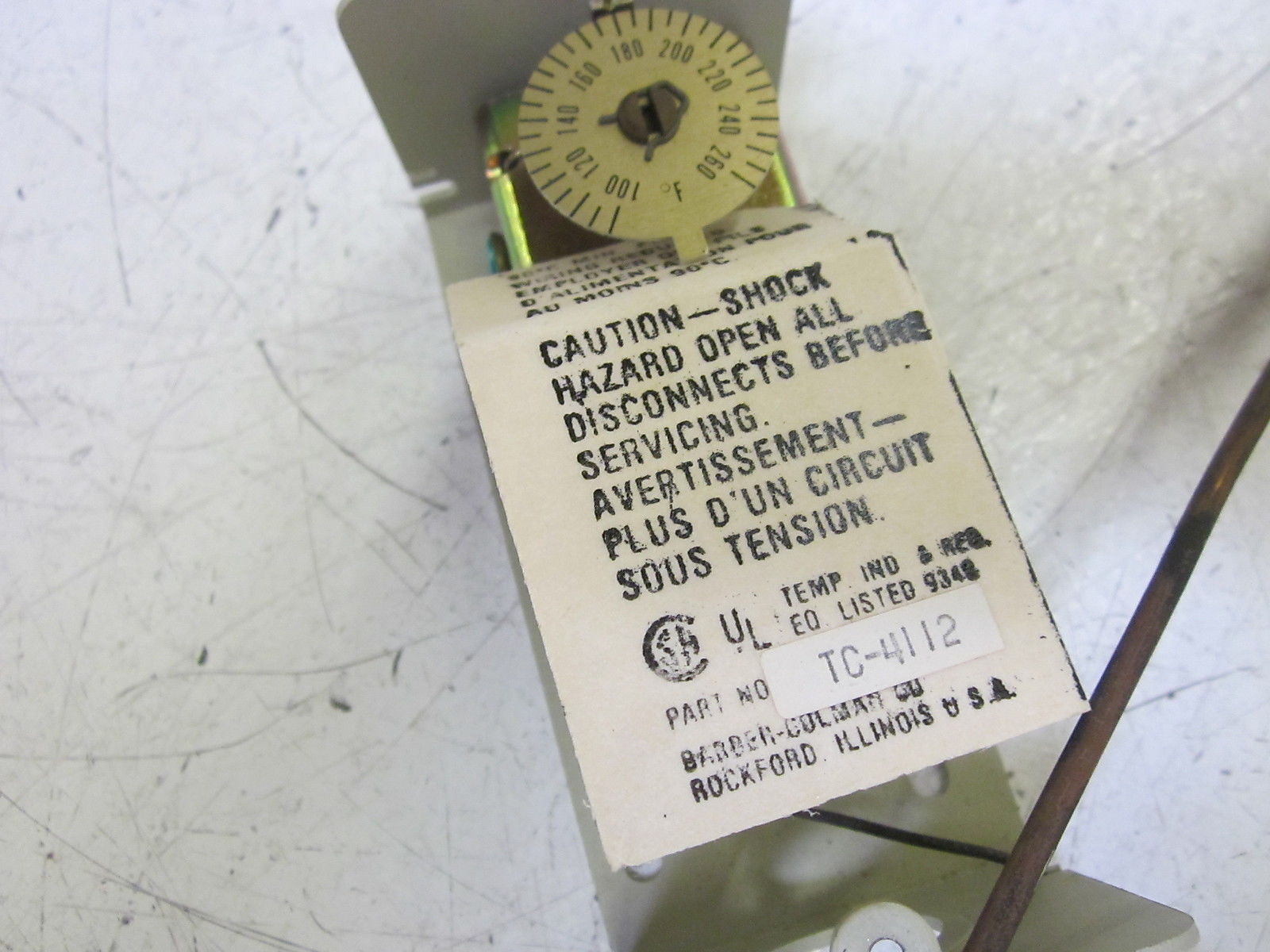 BARBER-COLMAN TC-4112 ELECTRIC BULB THERMOSTATNSMP