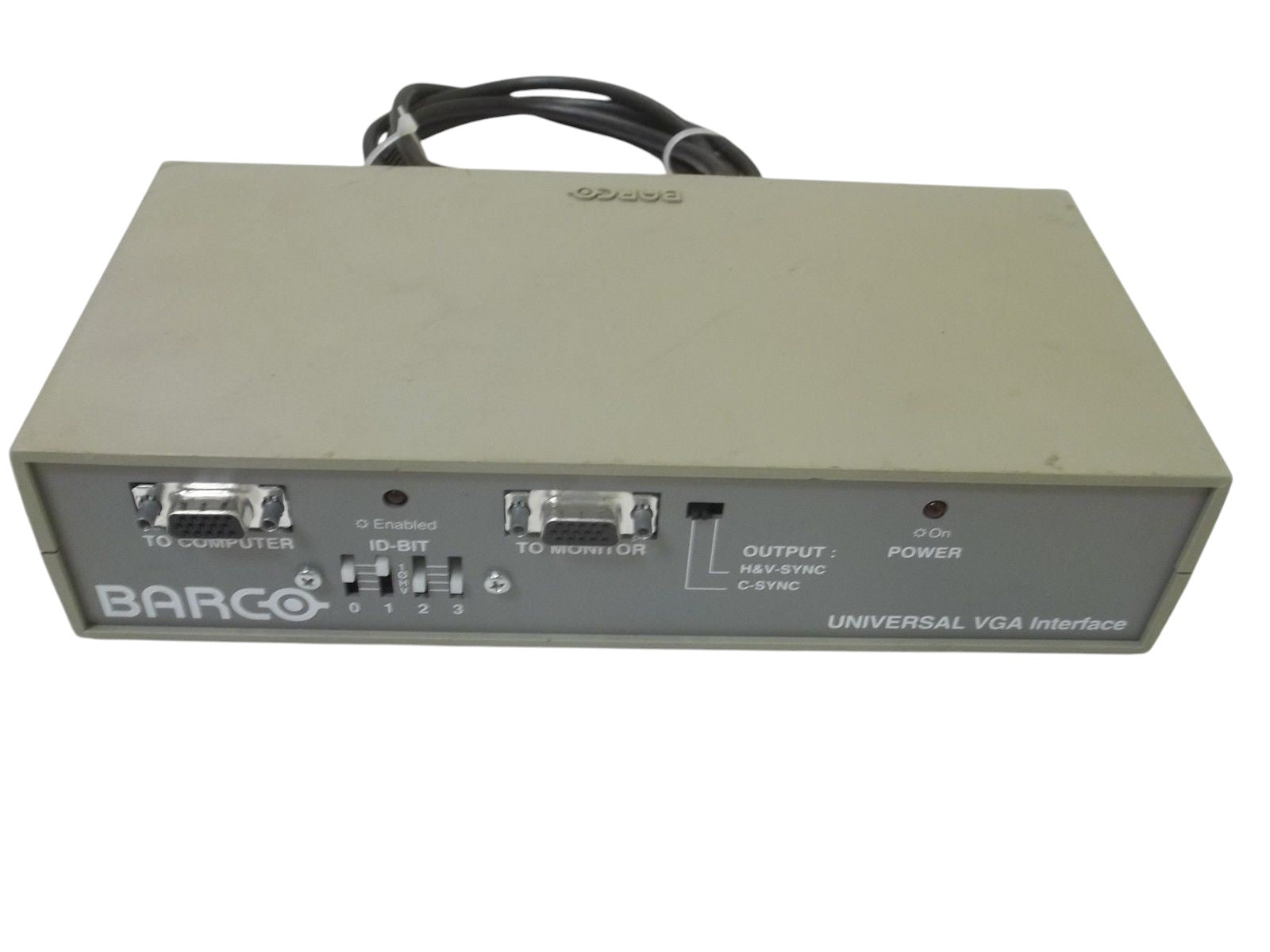 BARCO 1074102 UNIVERSAL VGA INTERFACE MAIN ID BIT COMBINATIONS UNMP
