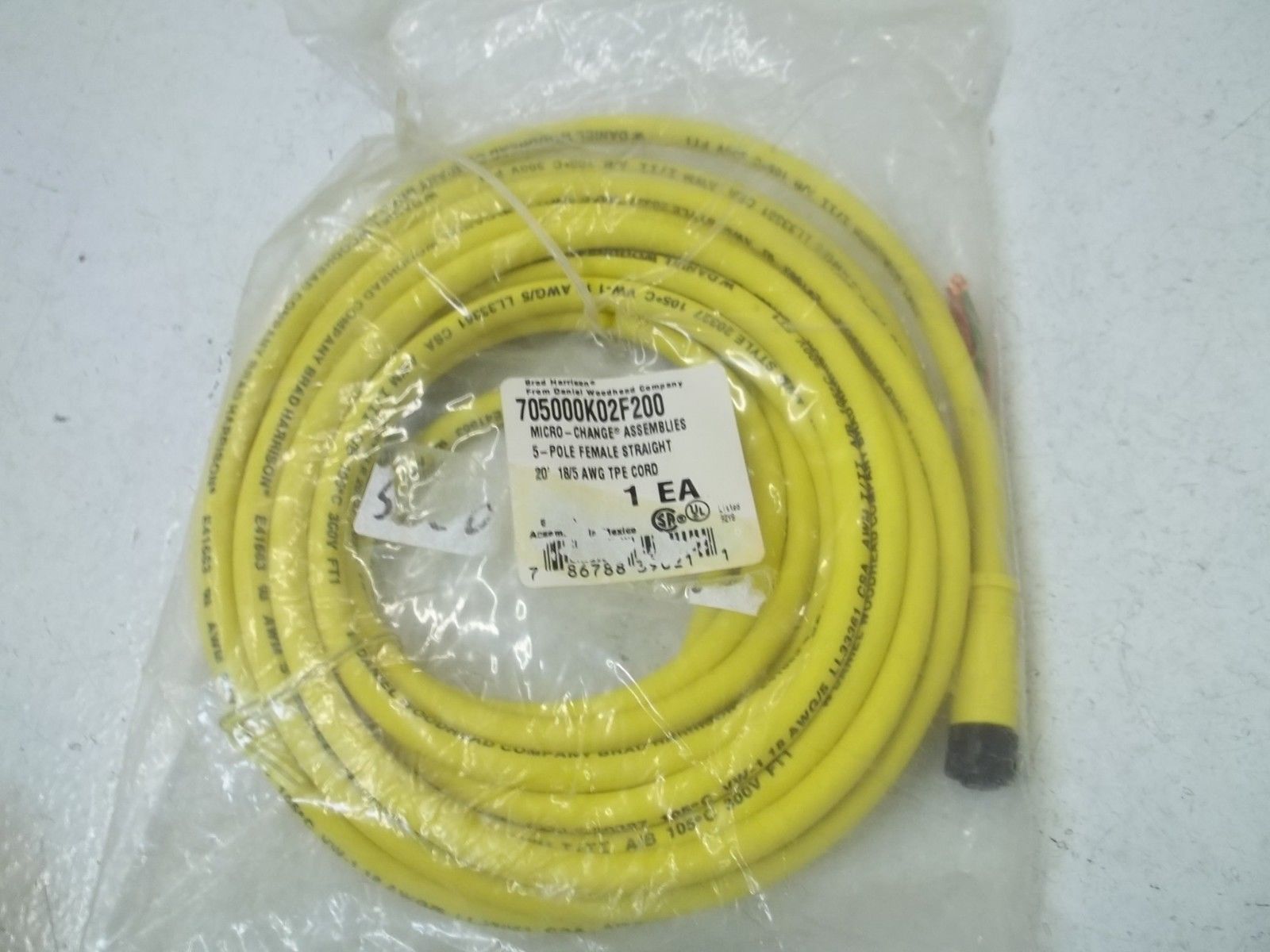 BARD HARRISON 705000K02F200 5-POLE FEMALE STRAIGHT NSMP