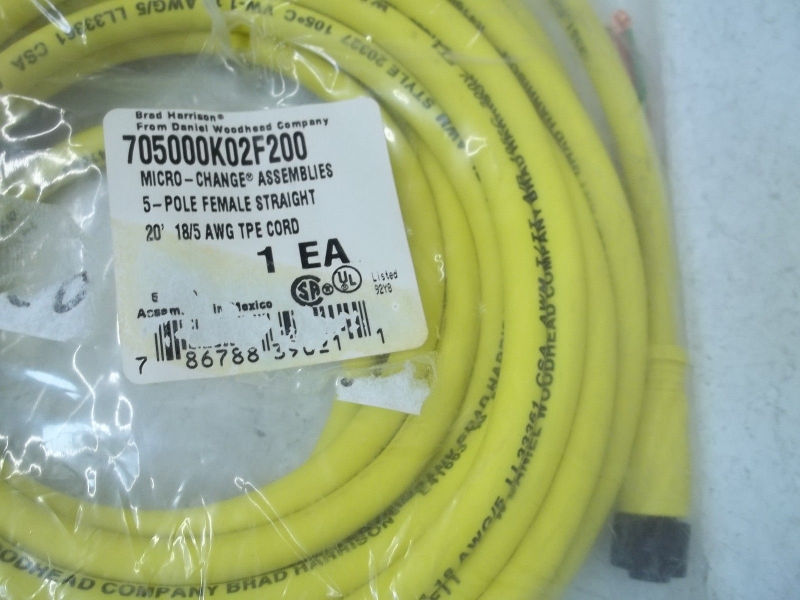 BARD HARRISON 705000K02F200 5-POLE FEMALE STRAIGHT NSMP