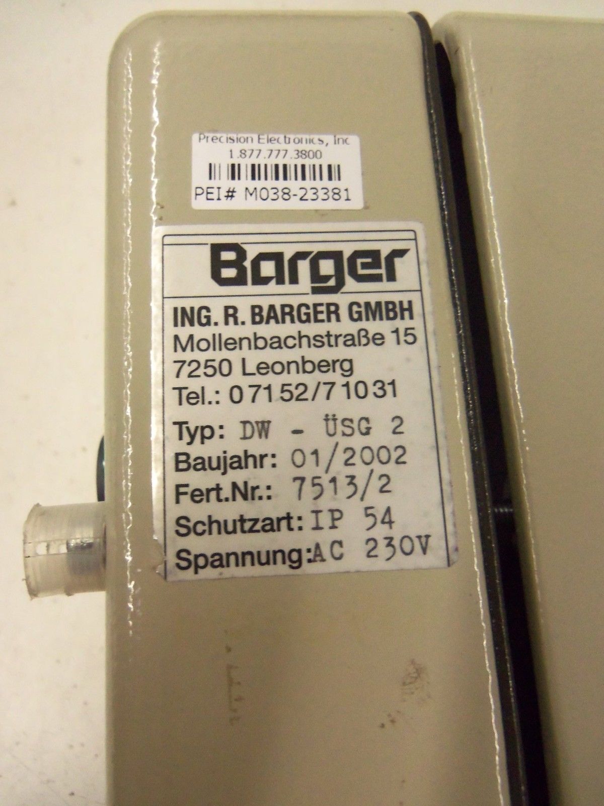 BARGER DW-USG2 NSNP