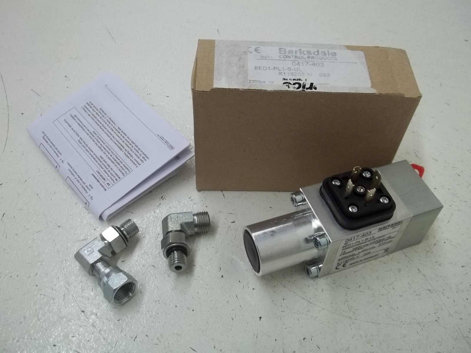 BARKDALE 8ED1-PL1-B-UL 0417-403 250V 2.0A 8700PSI NSMP