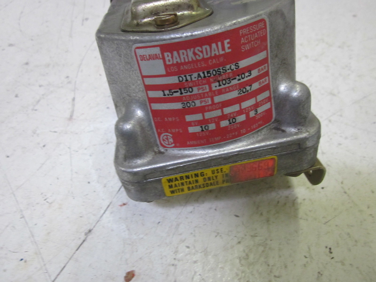 BARKSDALE D1T-A150SS-CS UNMP
