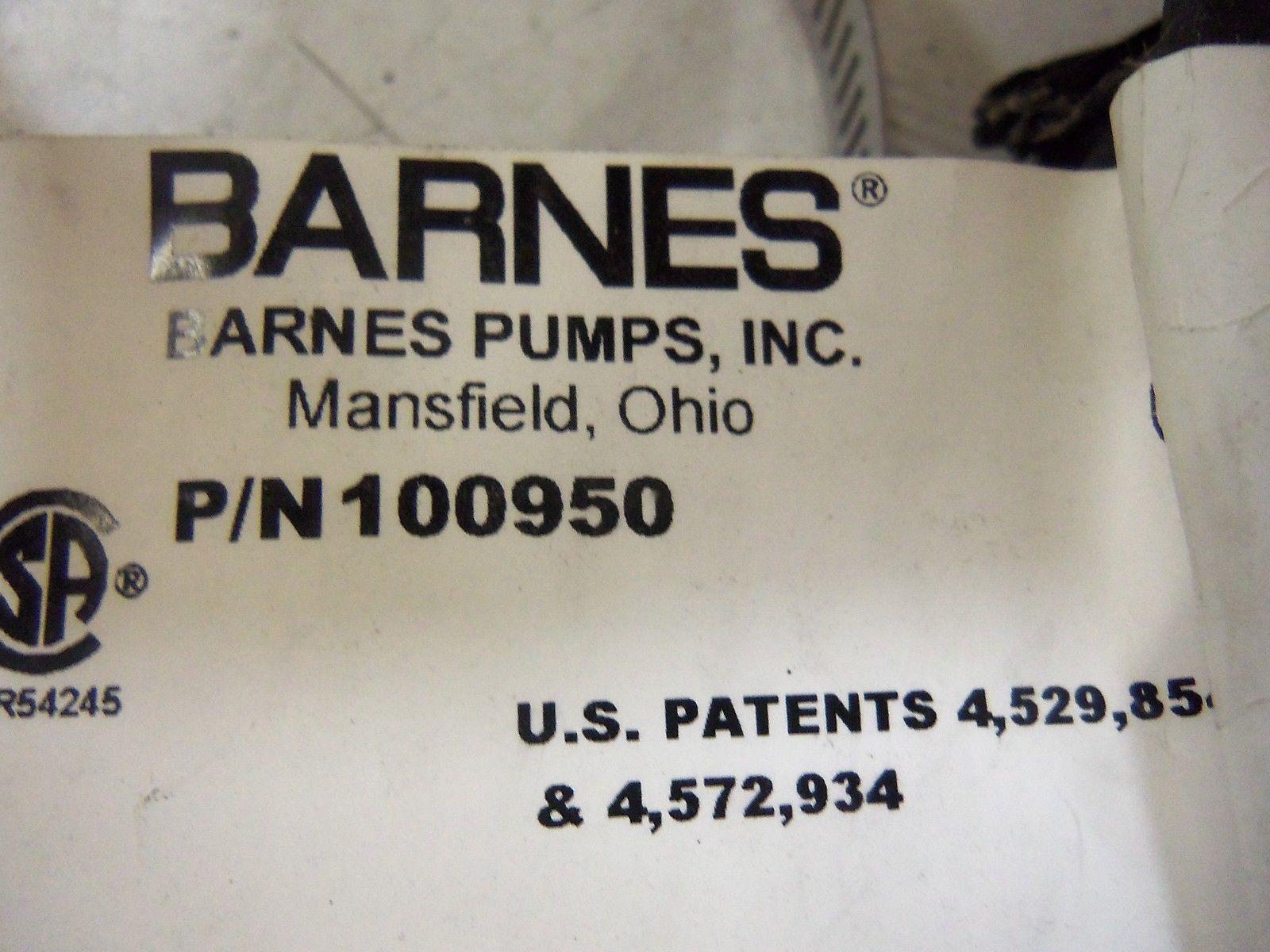 BARNES 100950 15FT 120V W/PLUG NSMP