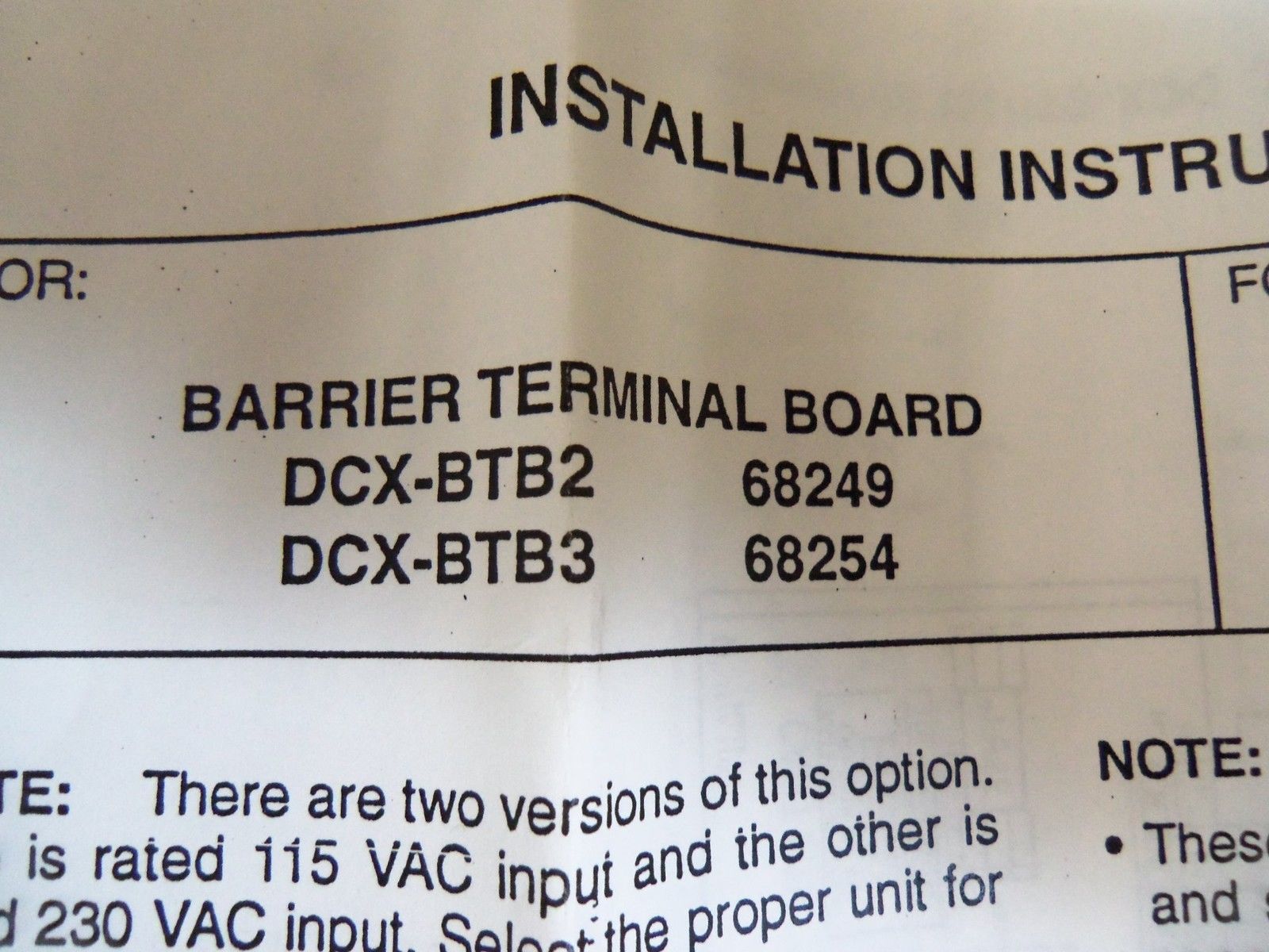 BARRIER TERMINAL BOARD DCX-BTB2 *NEW IN BOX*