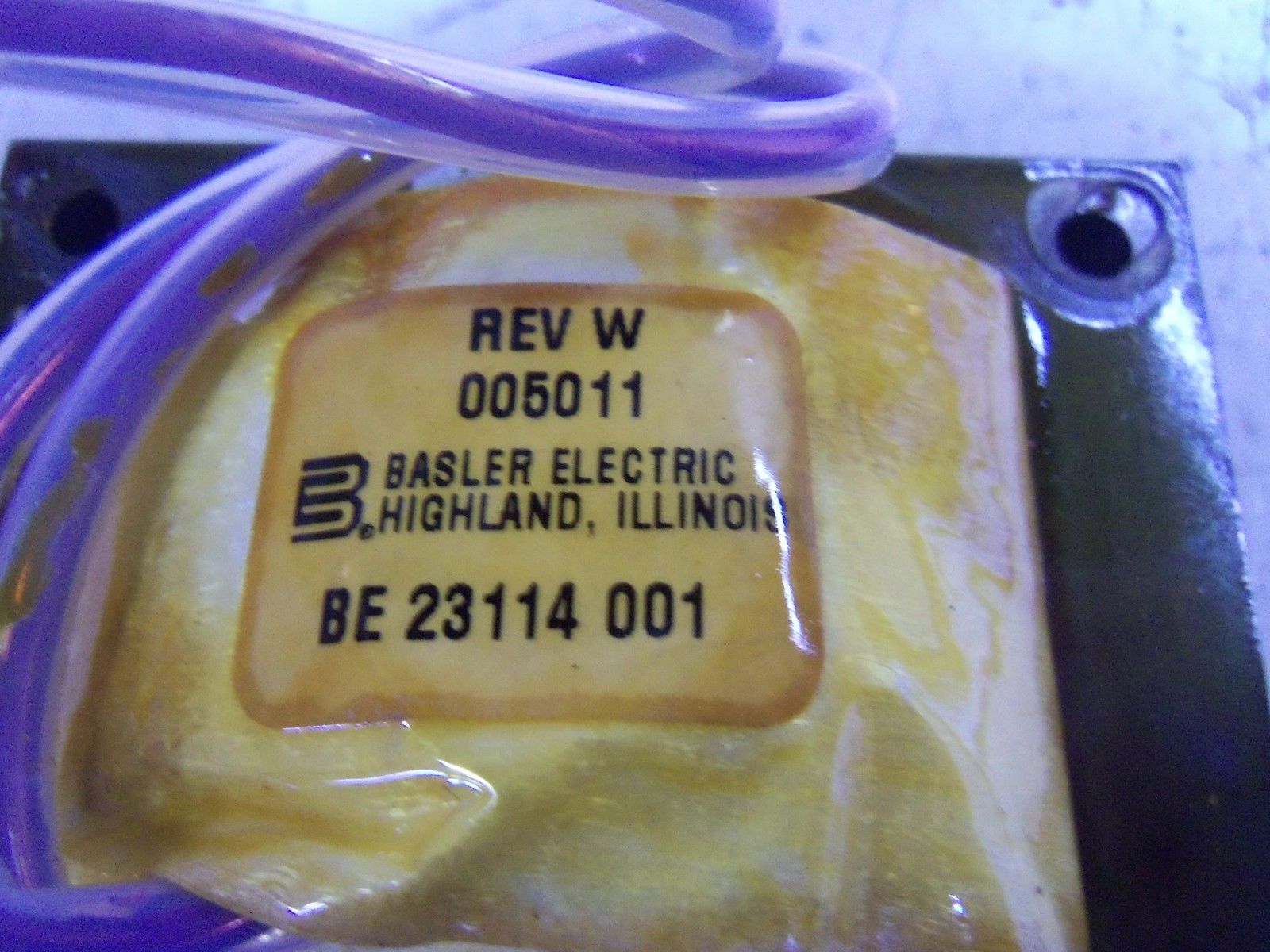 BASLER ELECTRIC BE 23114 001 TRANSFORMER UNMP