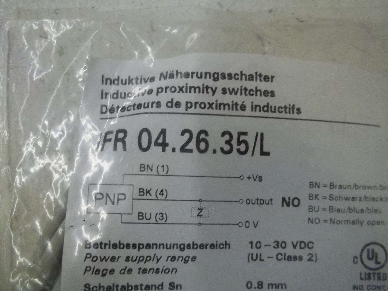 BAUMER IFR 04.26.35/L INDUCTIVE PROXIMITY SWITCH NSMP