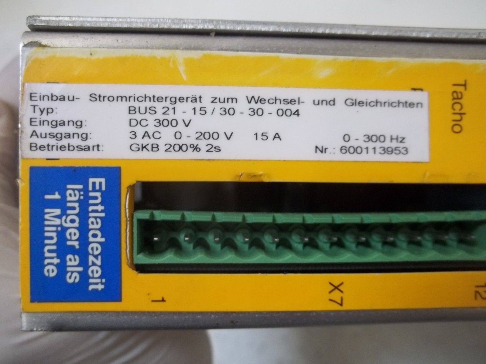 BAUMULLER BUS 21-15/30-30-004 SERVO DRIVE UNMP