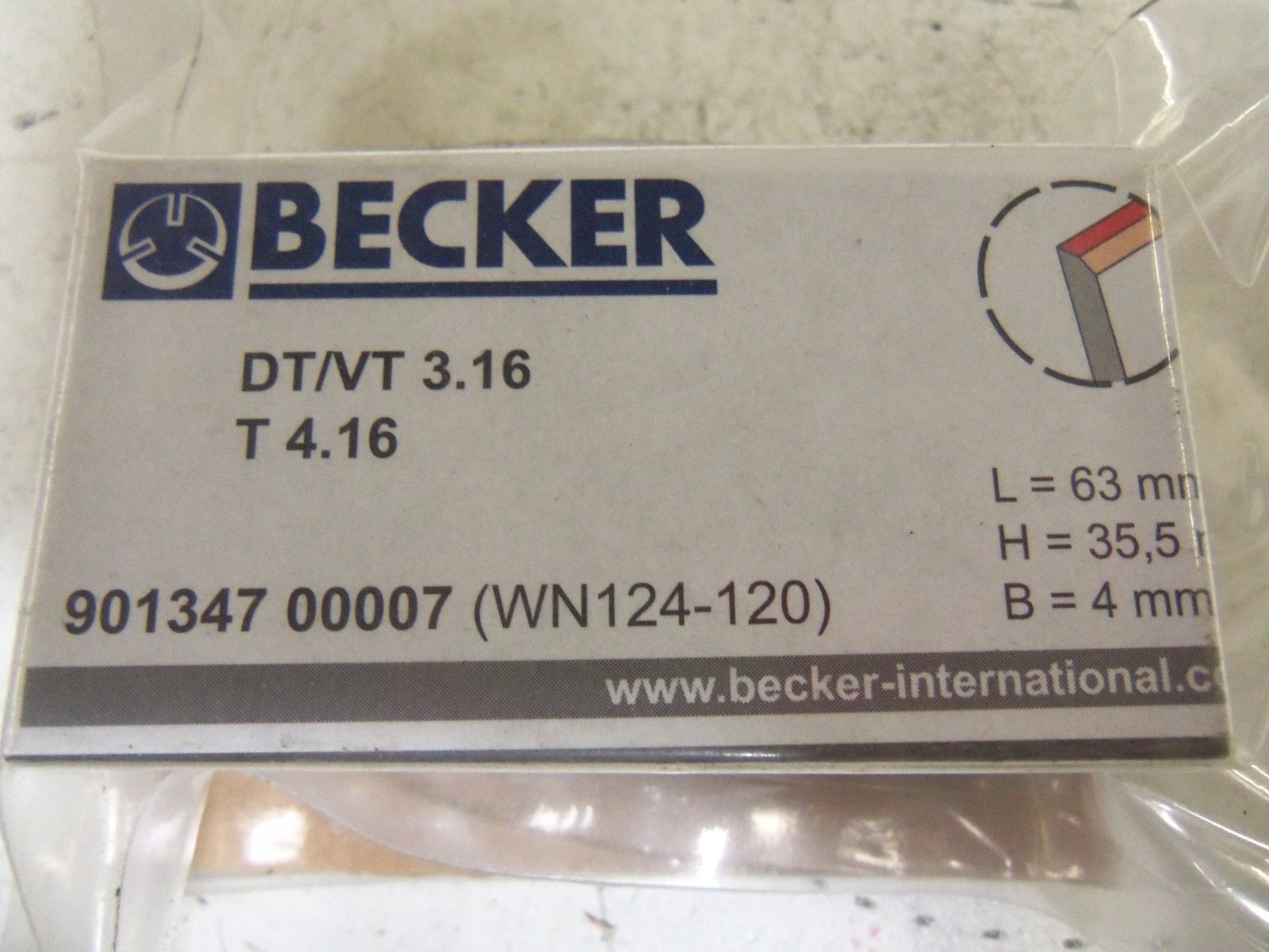 BECKER WN124-120 DT/VT3.16 PLATE ASSEMBLY NSMP